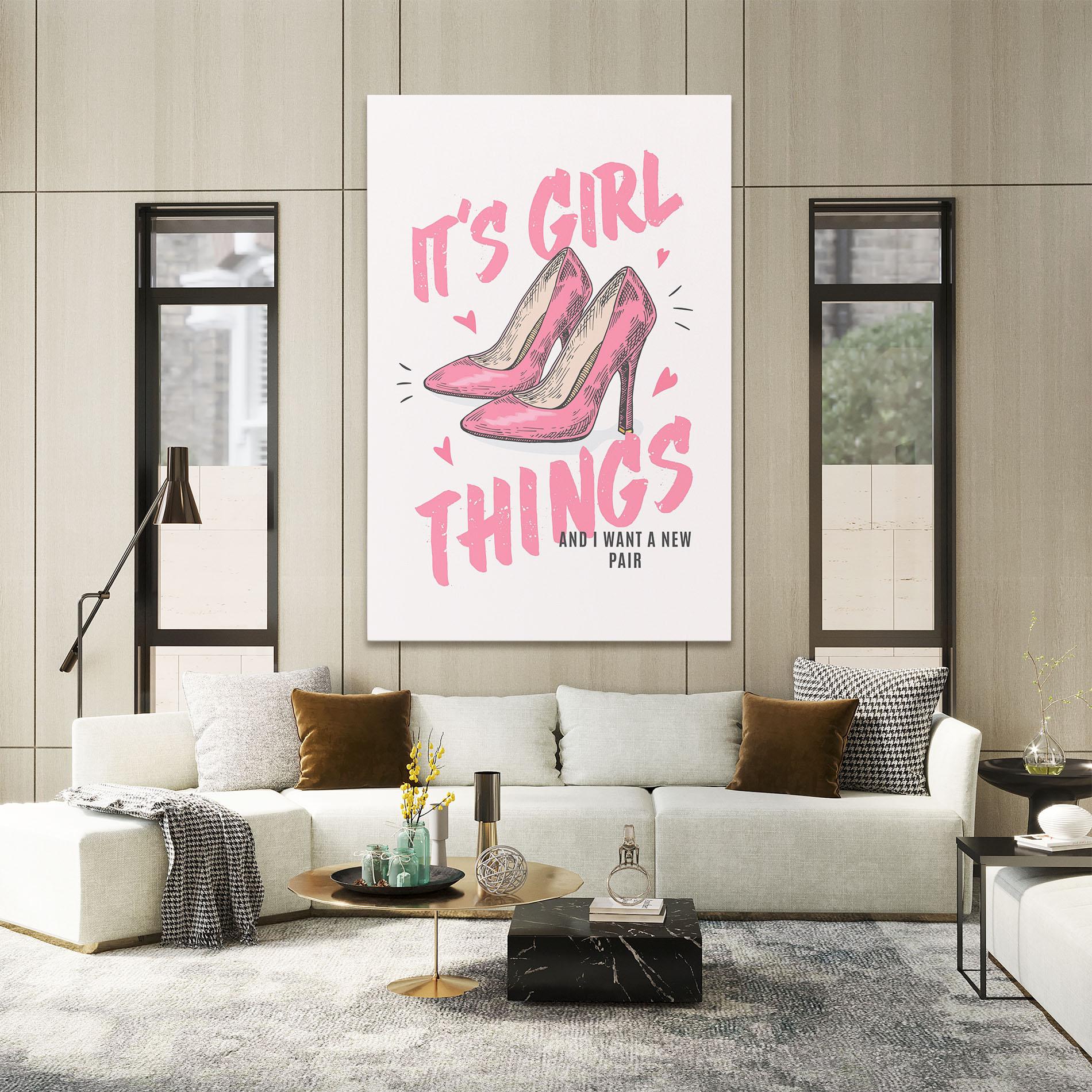 Картина на платно Girl Things mockup 2