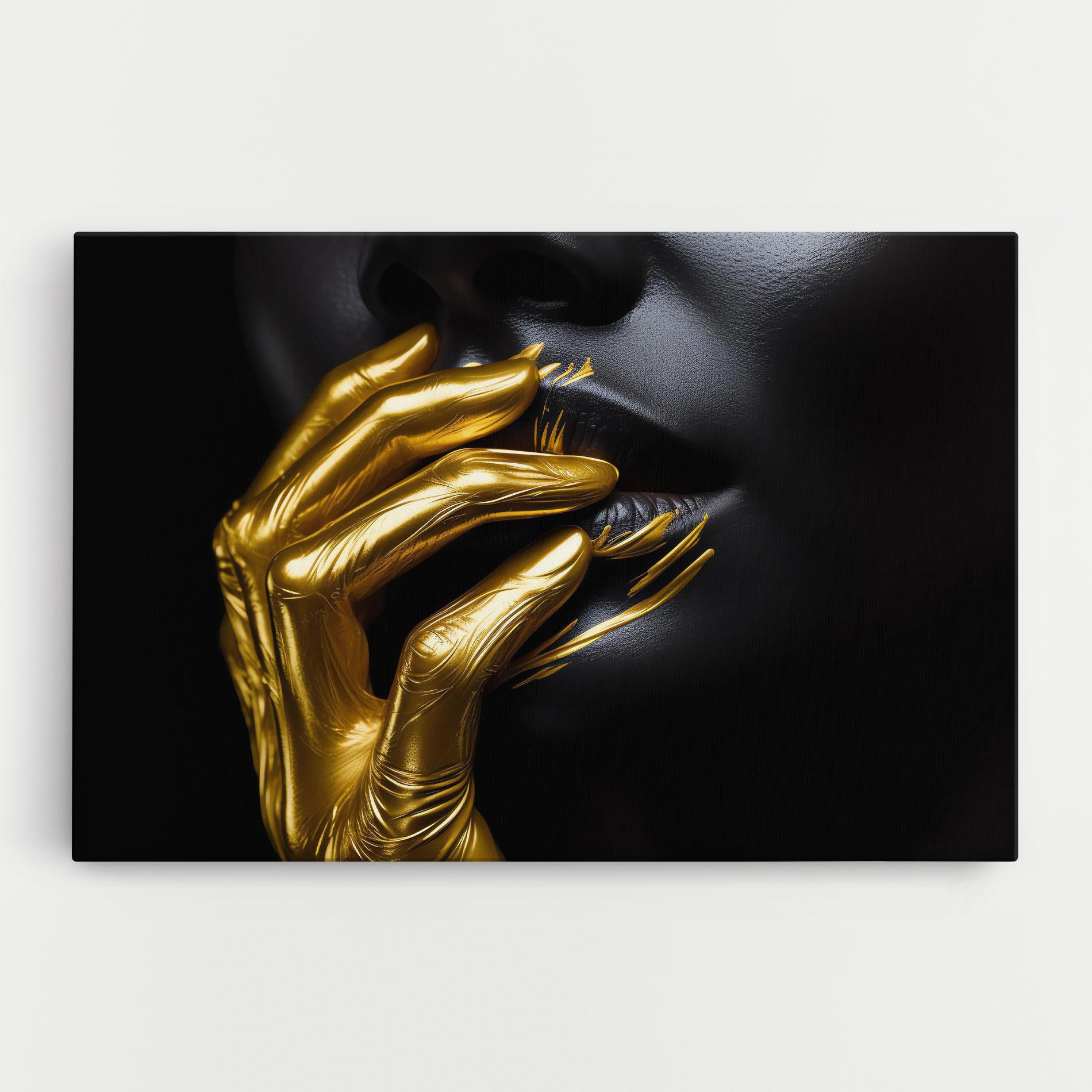 Картина на платно Gold Small Hand mockup 0