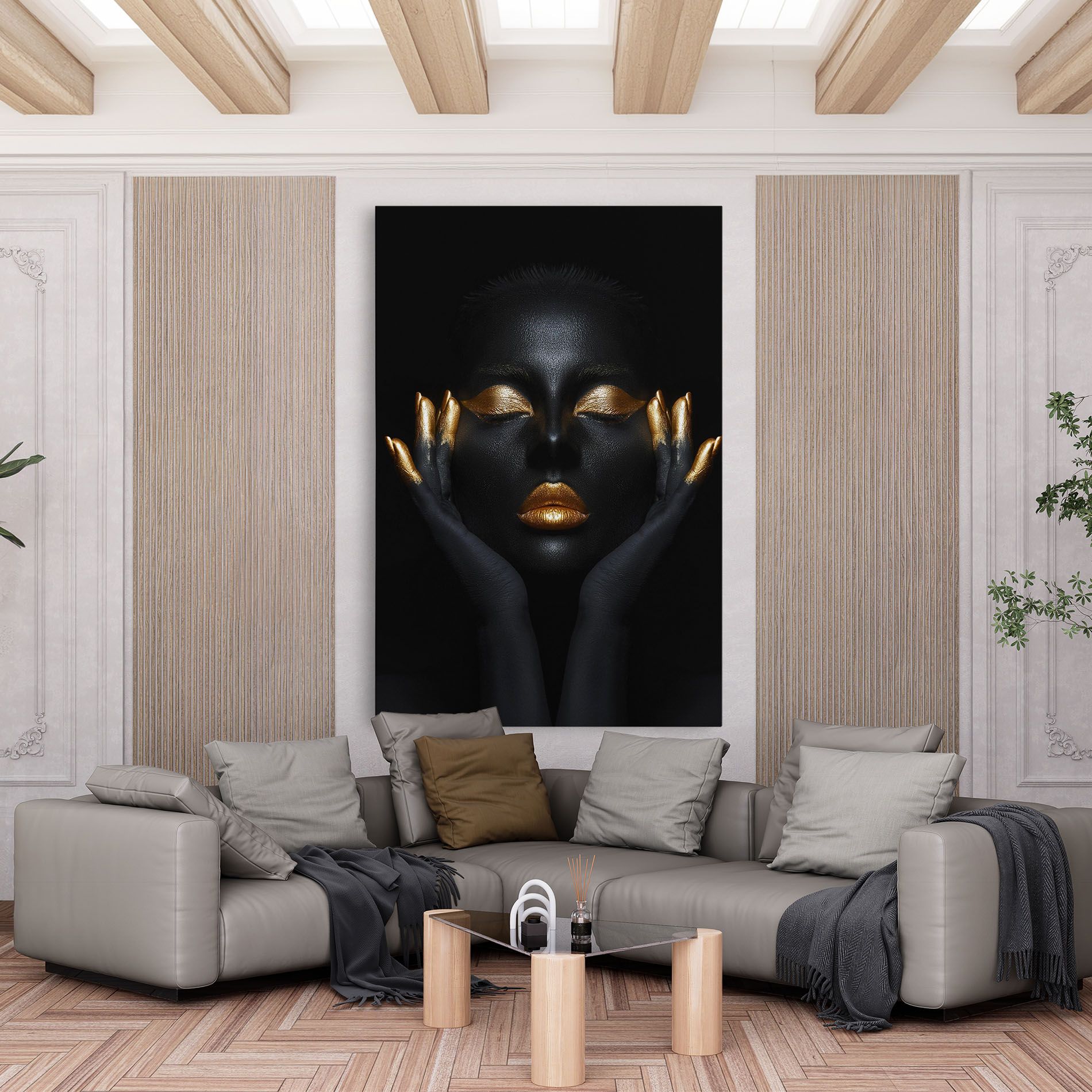 Fingertips Gold Makeup mockup 6