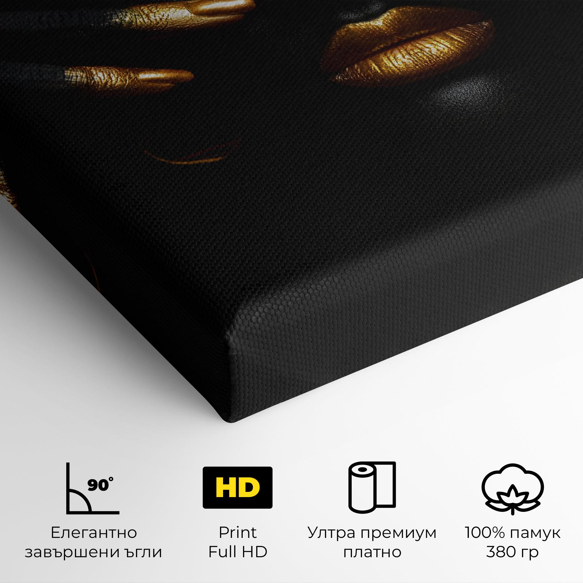 Картина на платно Gold Fingertips Art mockup 4