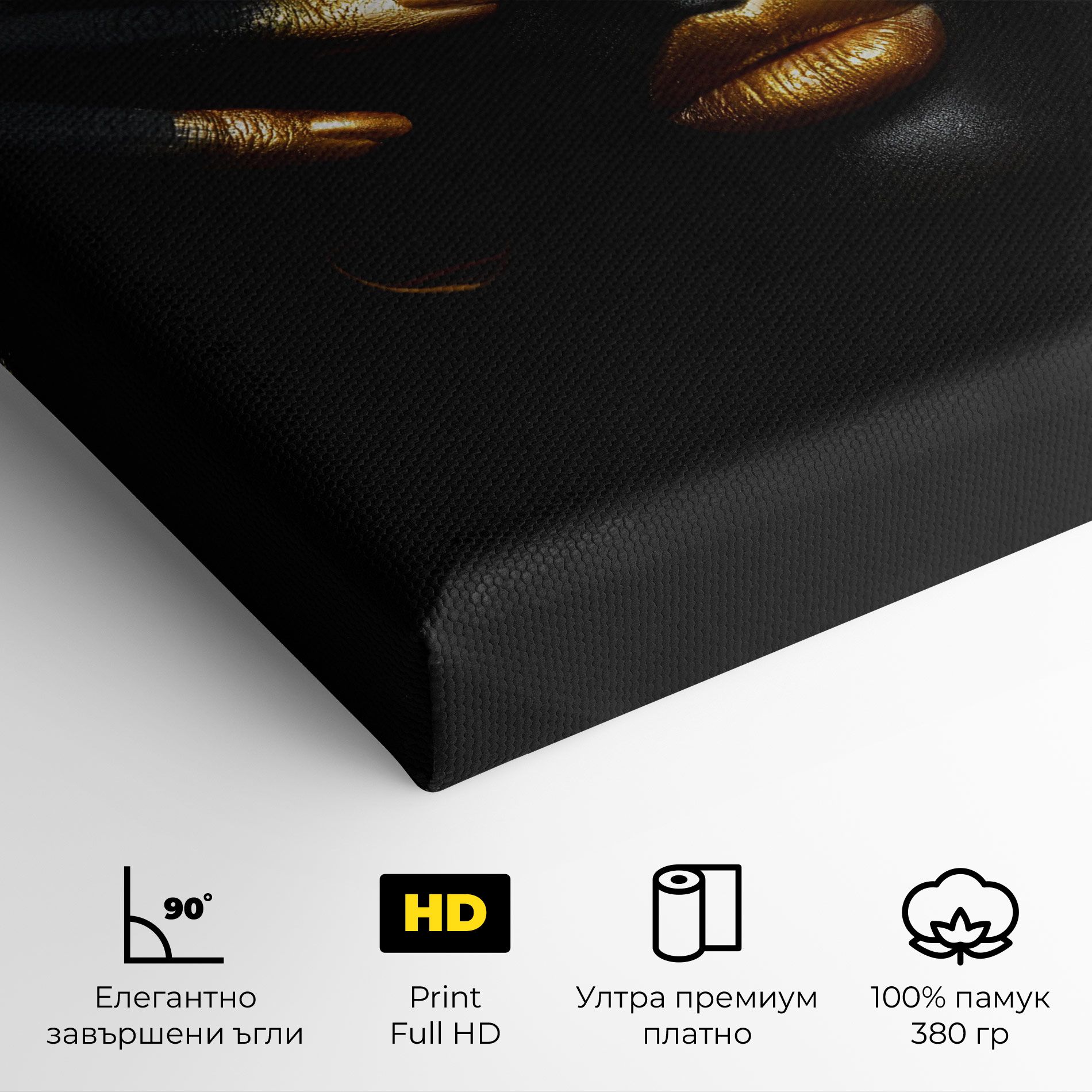 Gold Makeup Nails mockup 4