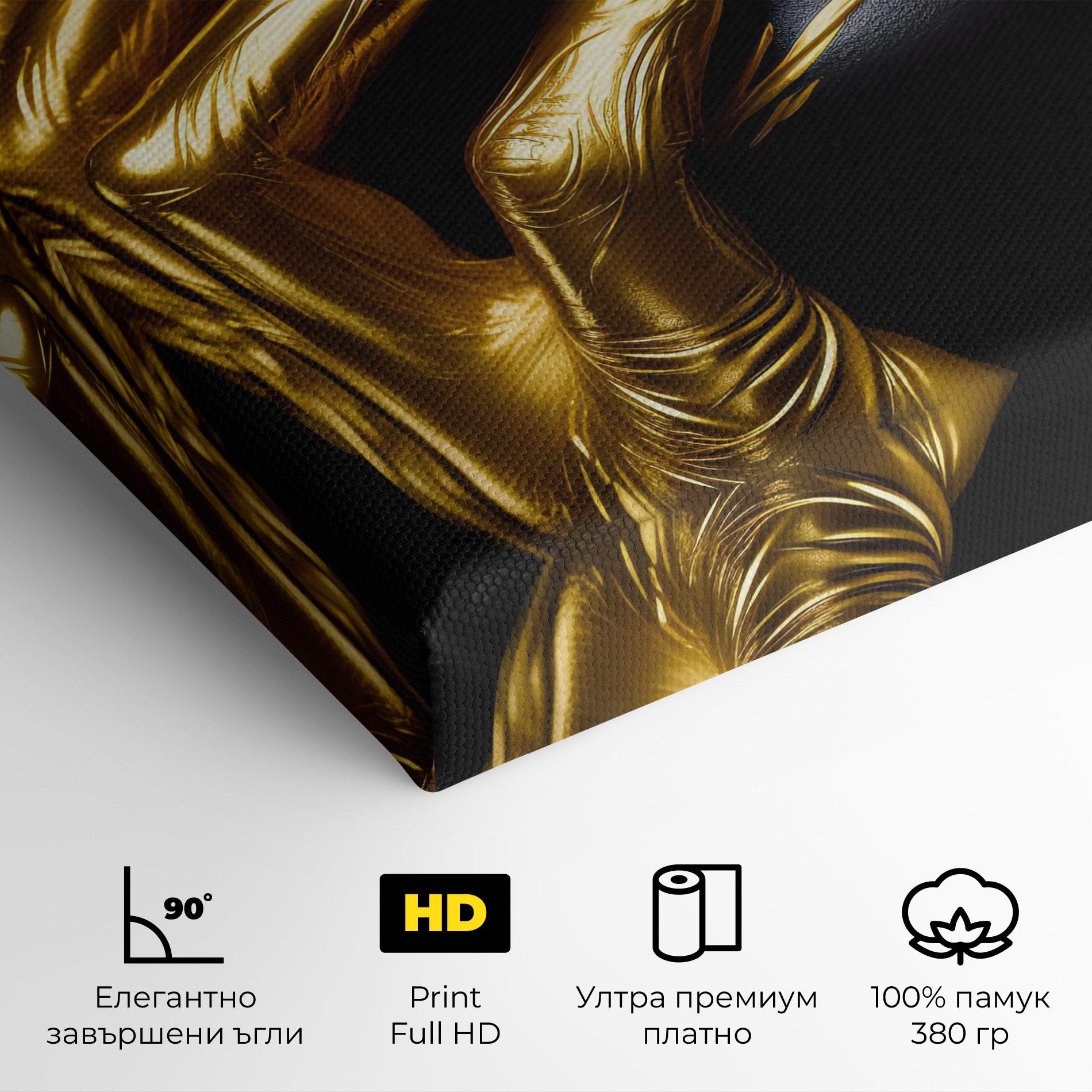 Картина на платно Gold Small Hand mockup 4