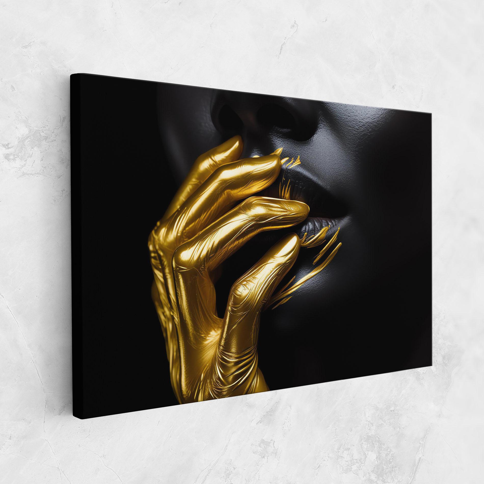 Картина на платно Gold Small Hand mockup 1
