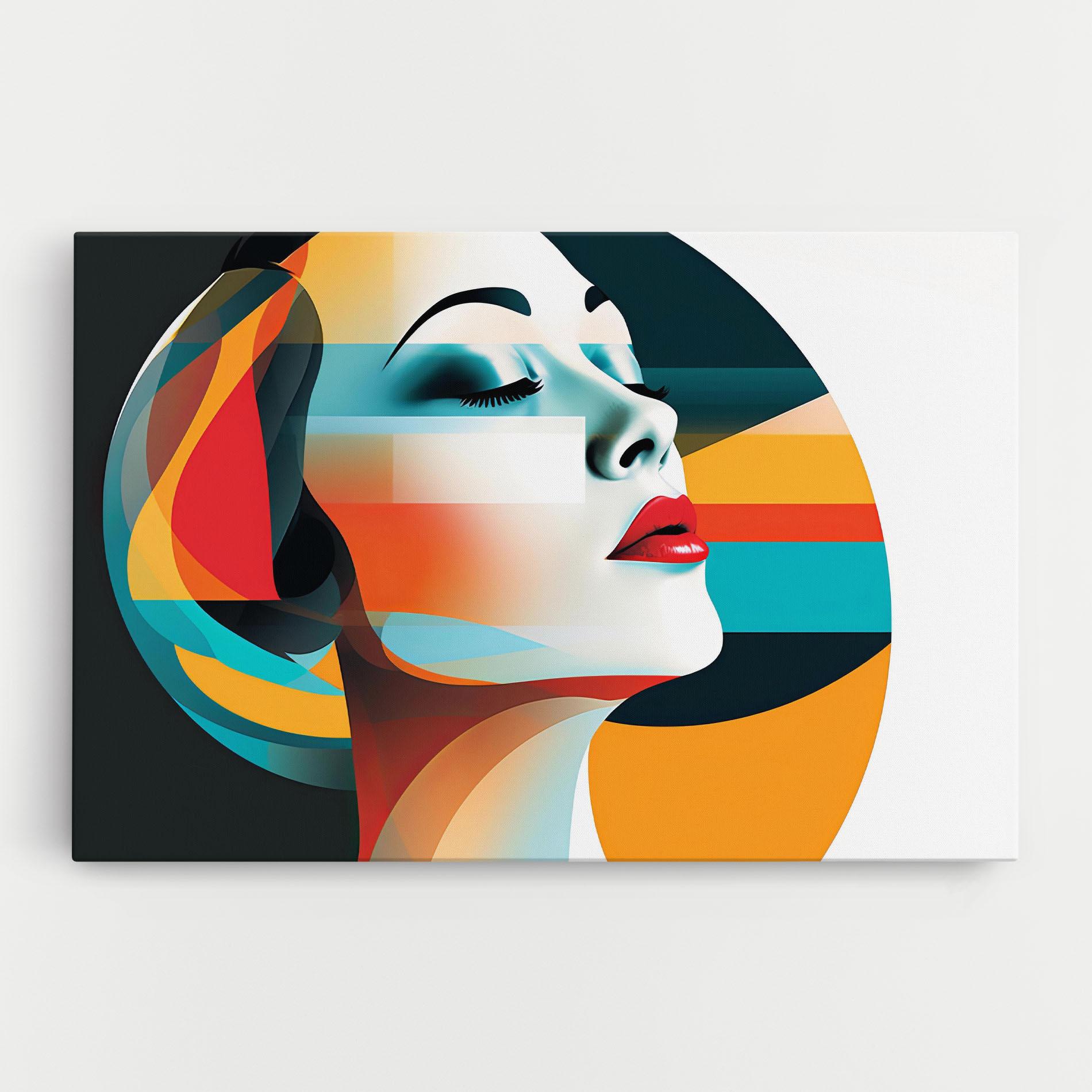 Картина на платно Blue Abstract Makeup mockup 0