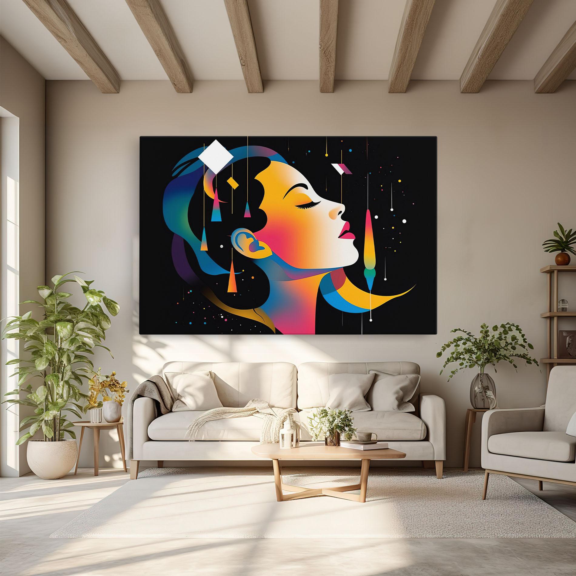 Картина на платно Dreamy Night Female mockup 6