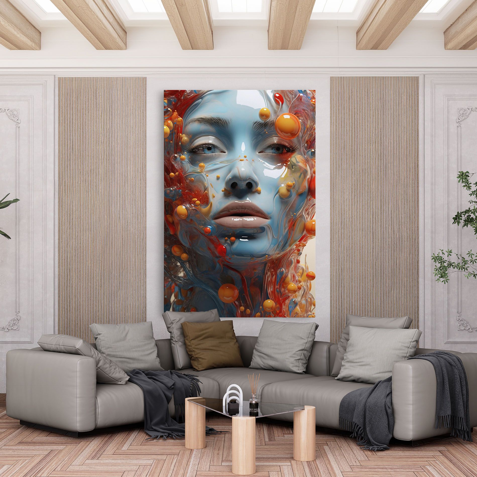 Pretty Blue Face mockup 6