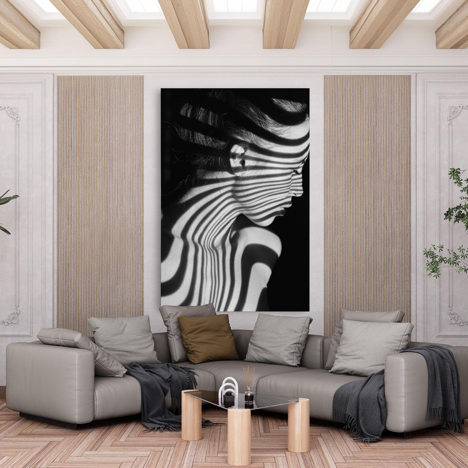 Картина на платно Zebra Stripes Woman mockup 6