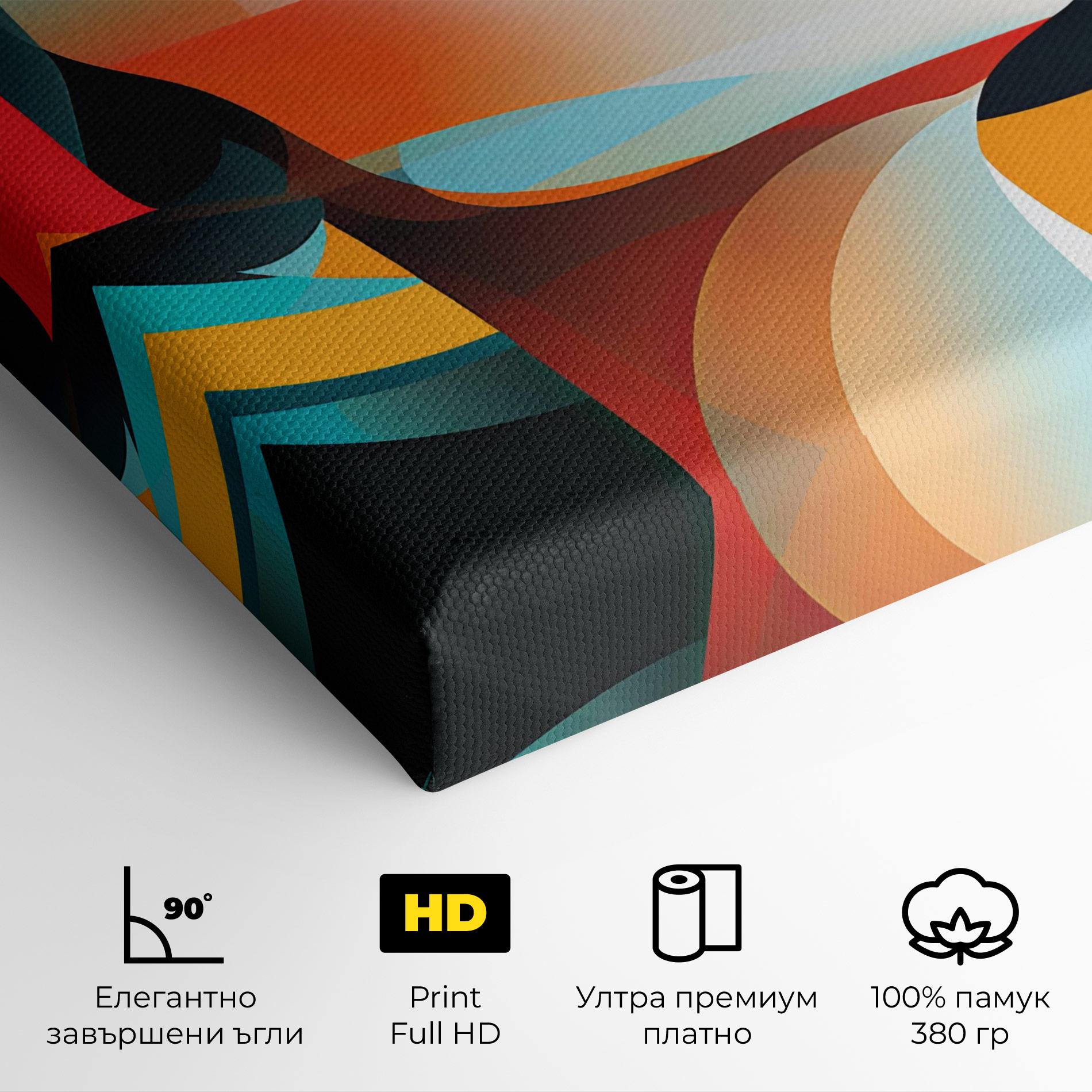 Картина на платно Blue Abstract Makeup mockup 4