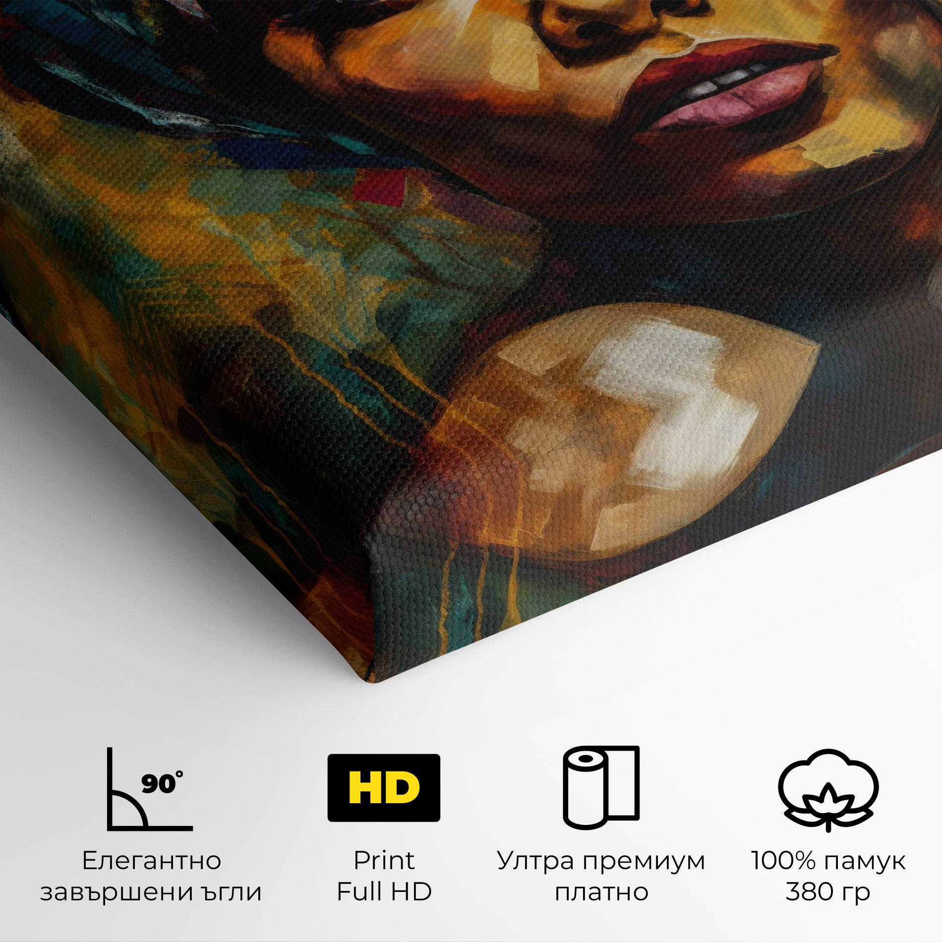 Картина на платно Enigmatic Expression mockup 4