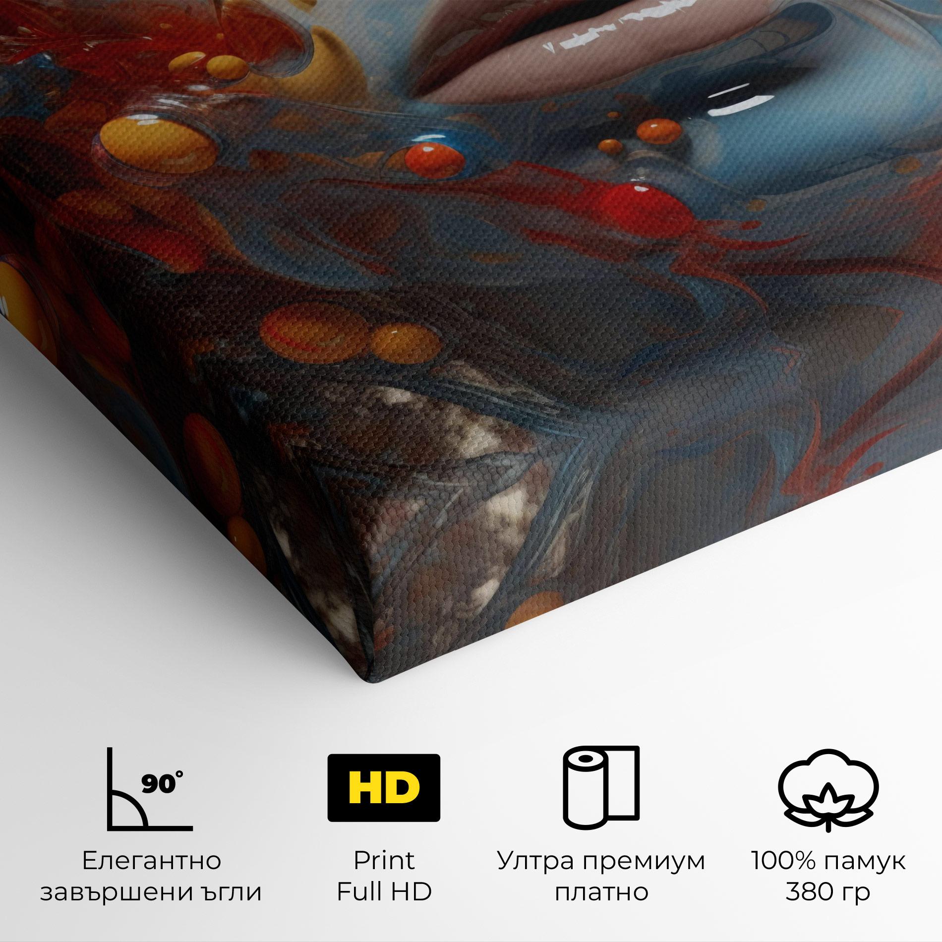 Картина на платно Pretty Blue Face mockup 4