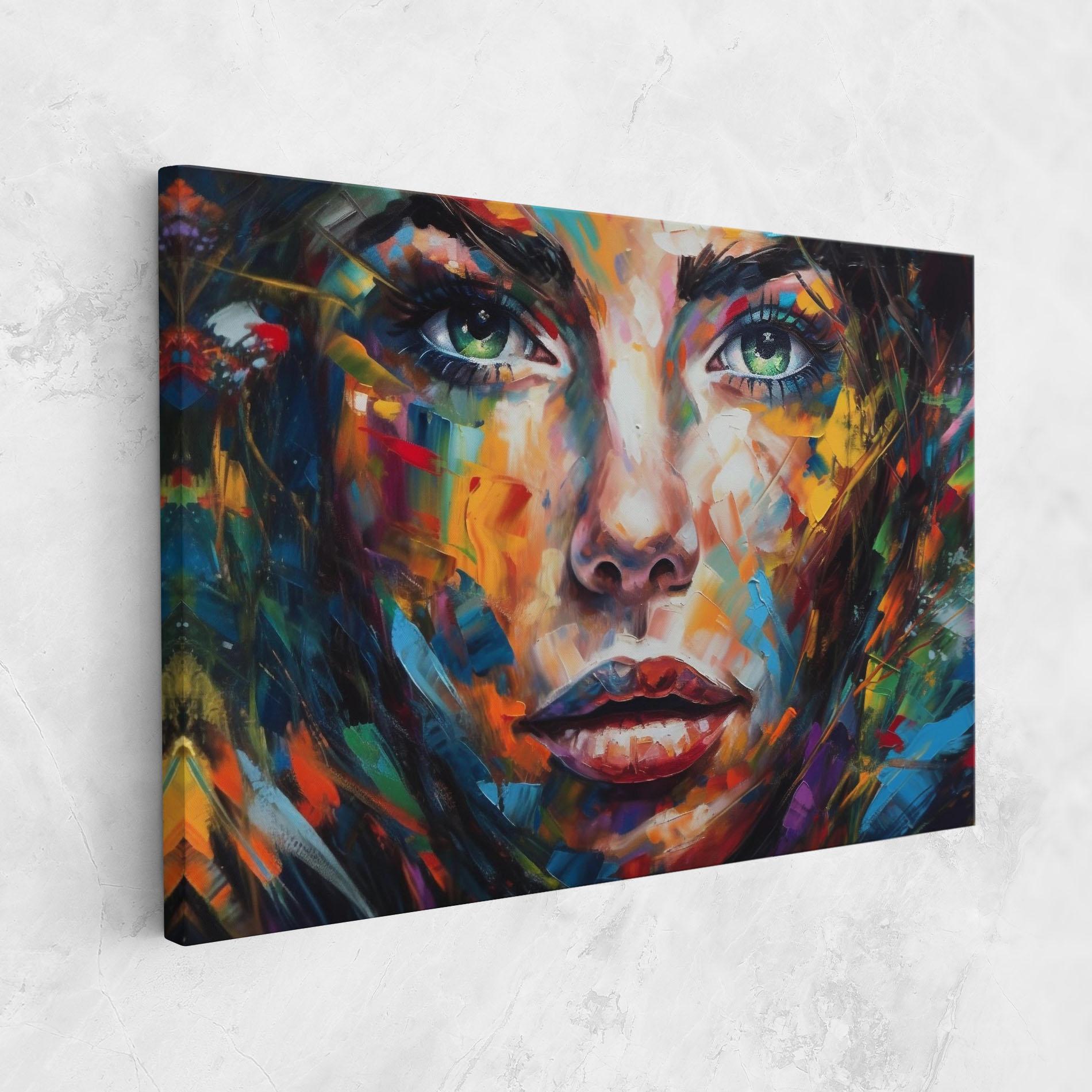 Картина на платно Vibrant Color Woman Paint mockup 1