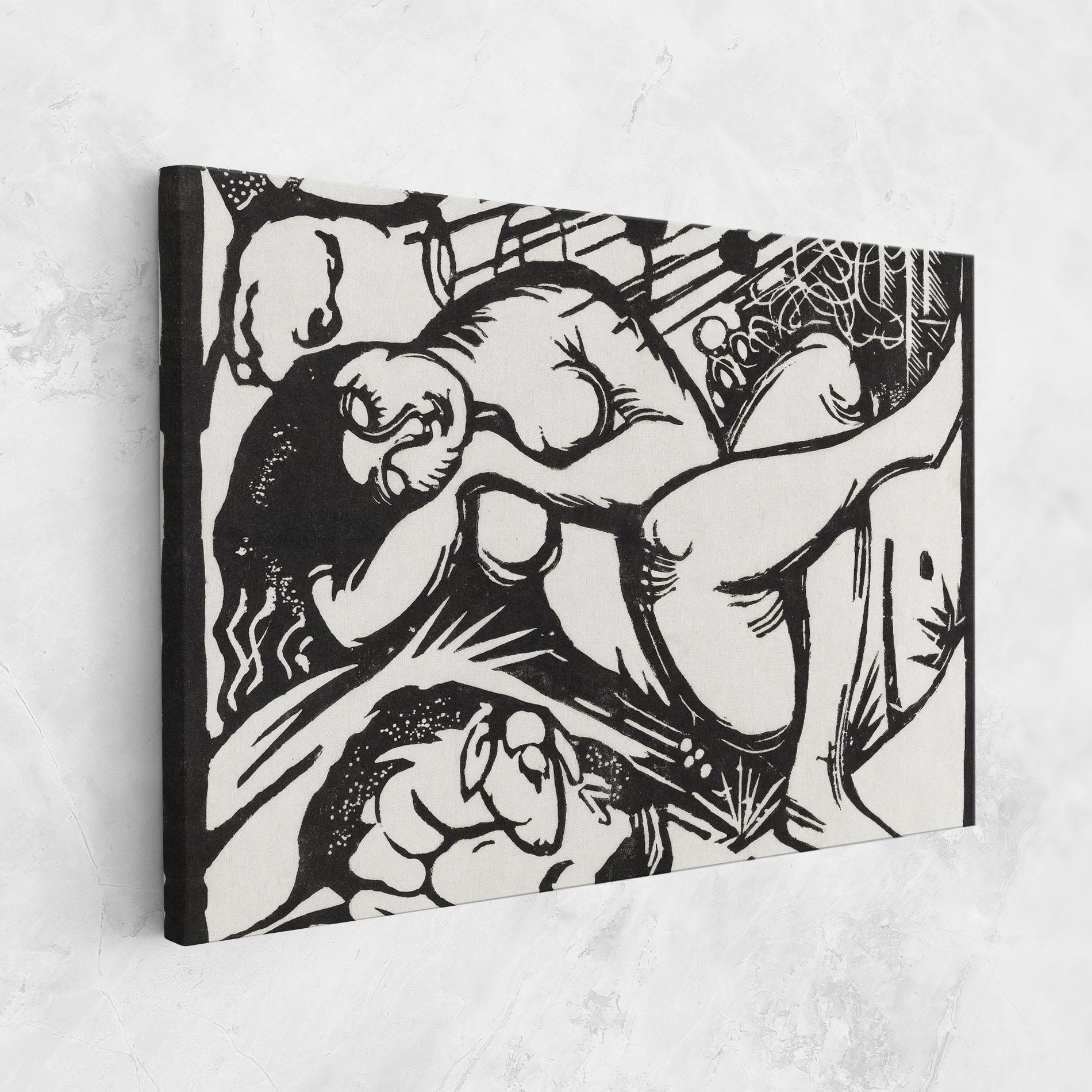 Картина на платно Woman Drawing mockup 1