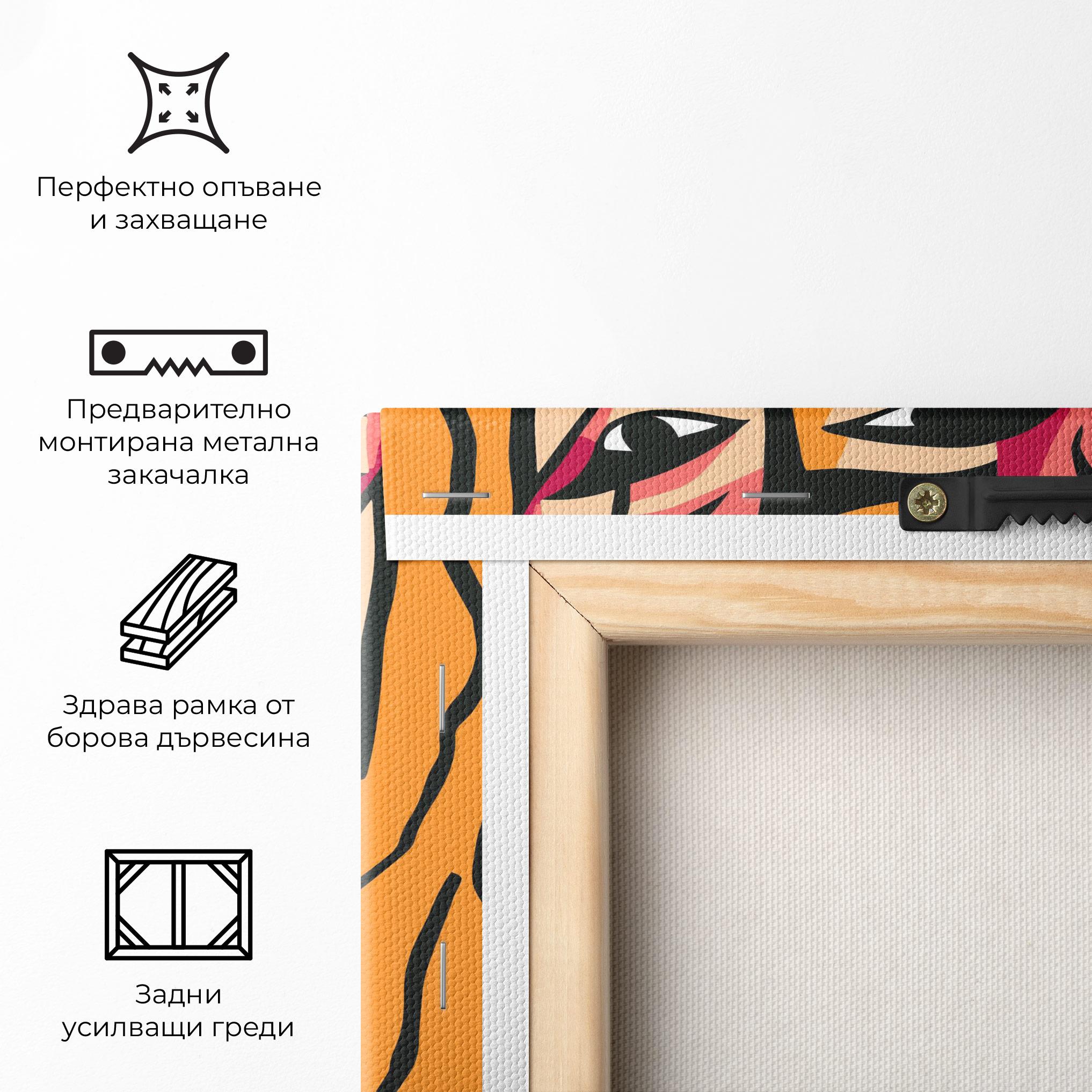 Картина на платно Crowd Face mockup 5