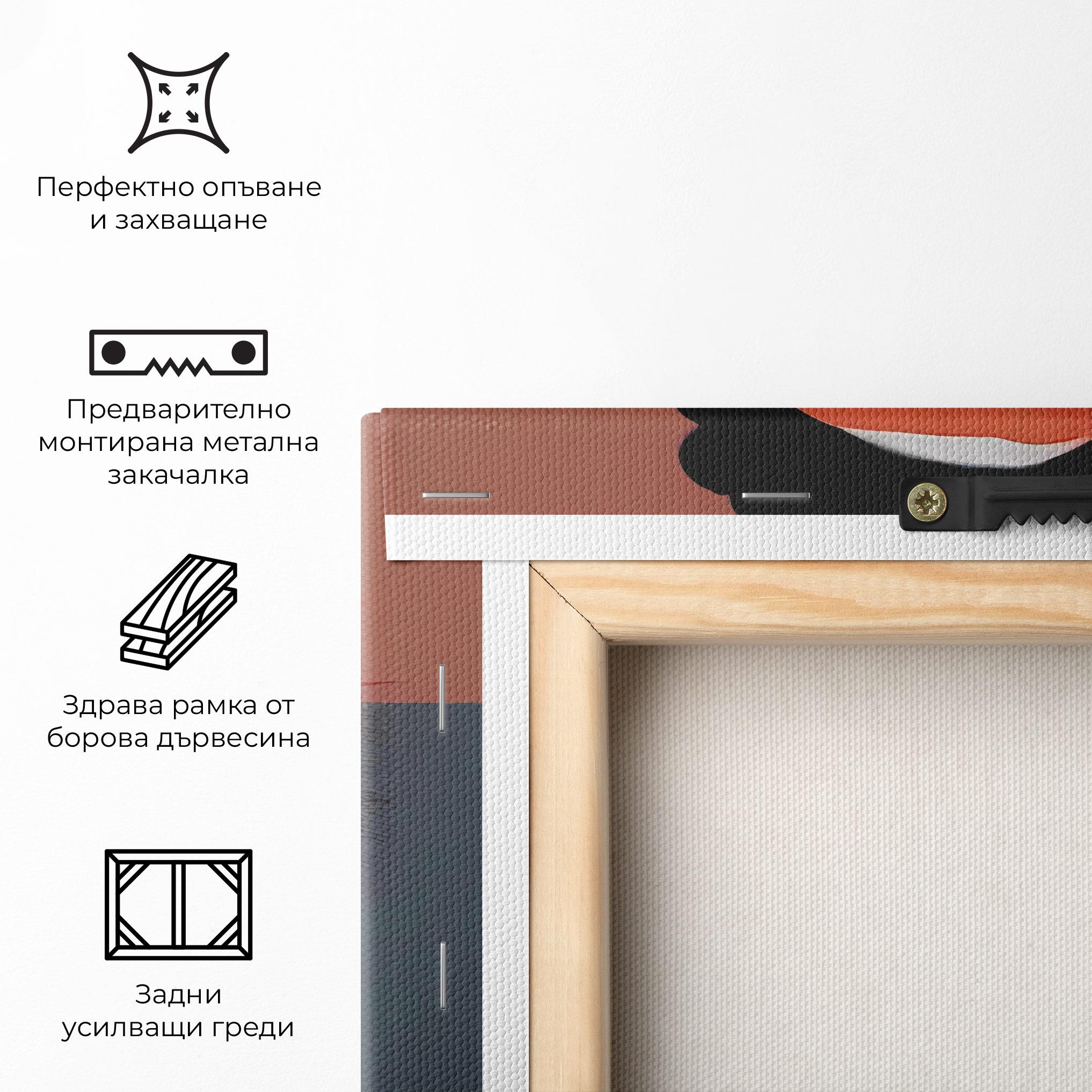 Картина на платно Red Flower Woman mockup 5