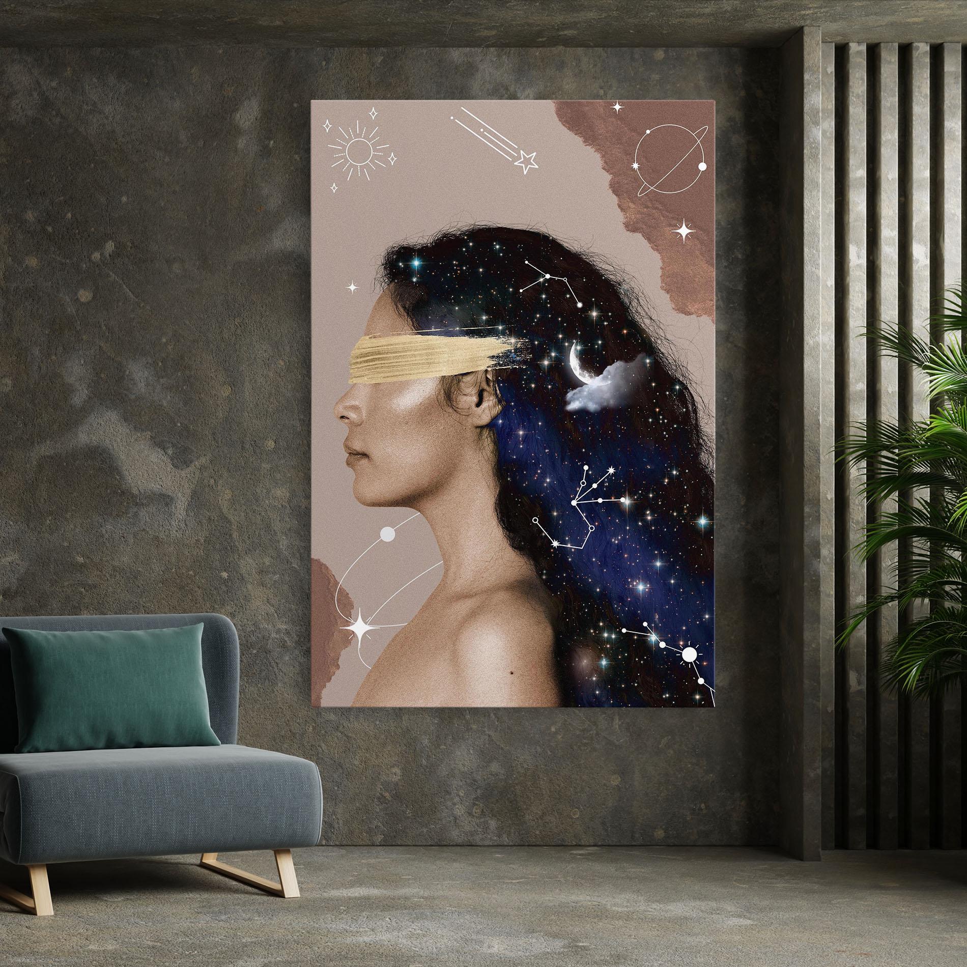 Картина на платно Galaxy Hair mockup 7