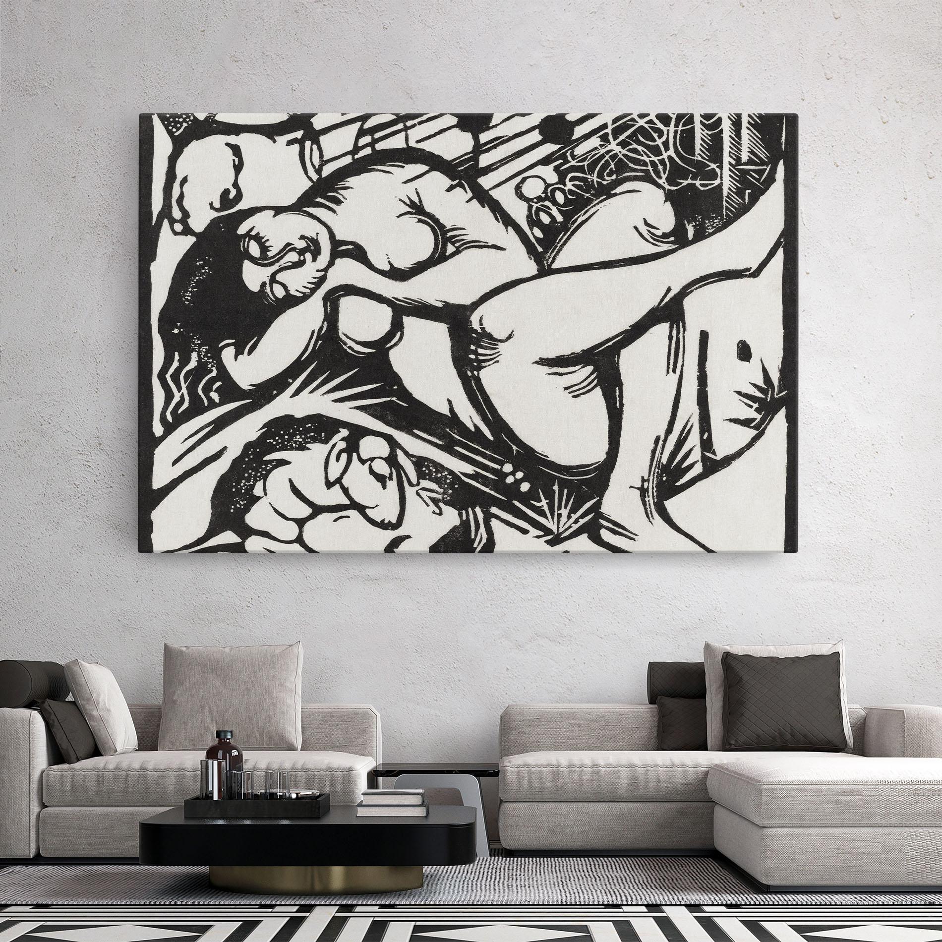 Картина на платно Woman Drawing mockup 2