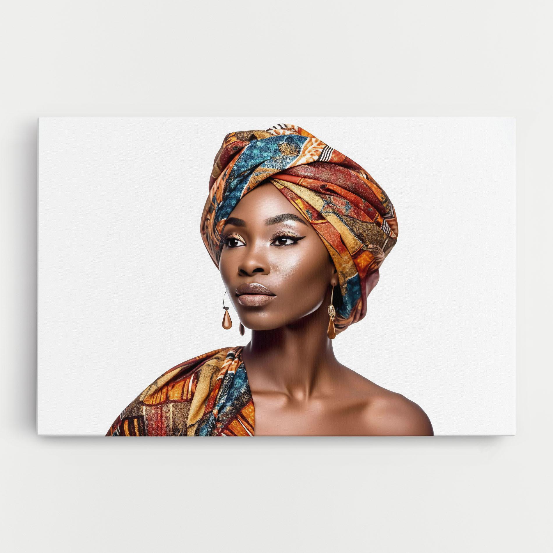 Картина на платно African Woman Turban mockup 0