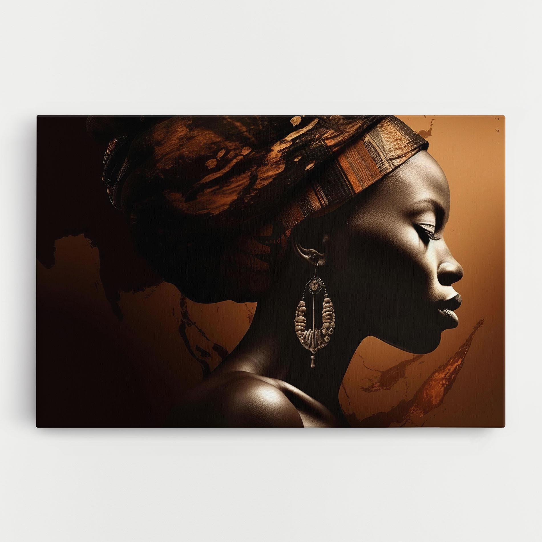 Картина на платно Interesting African Earrings mockup 0
