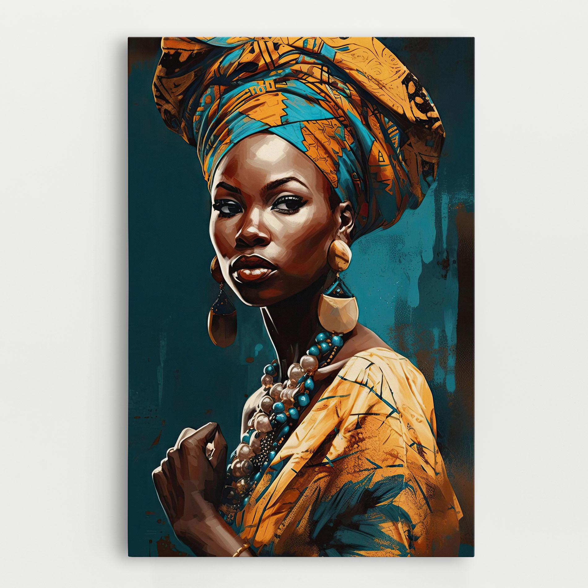 Картина на платно Azure Chic Woman mockup 0