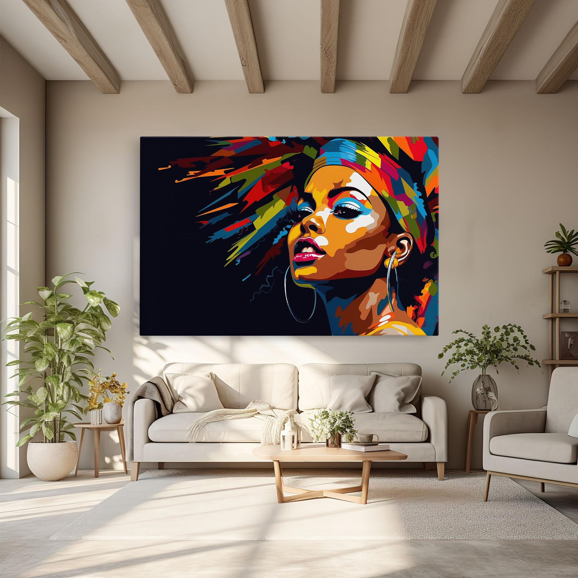 Картина на платно African Woman Portrait mockup 6