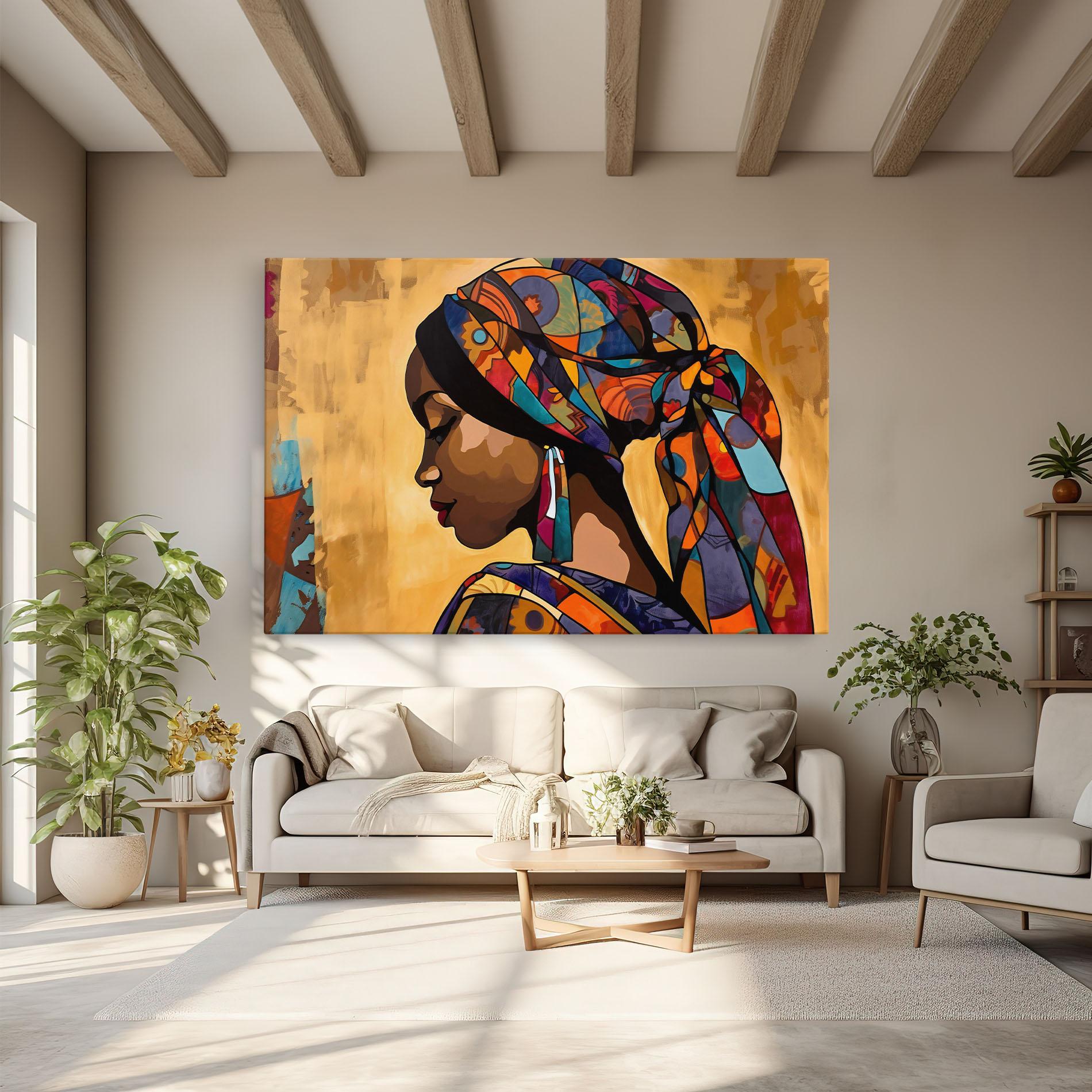 Картина на платно Headscarf Pretty Woman mockup 6