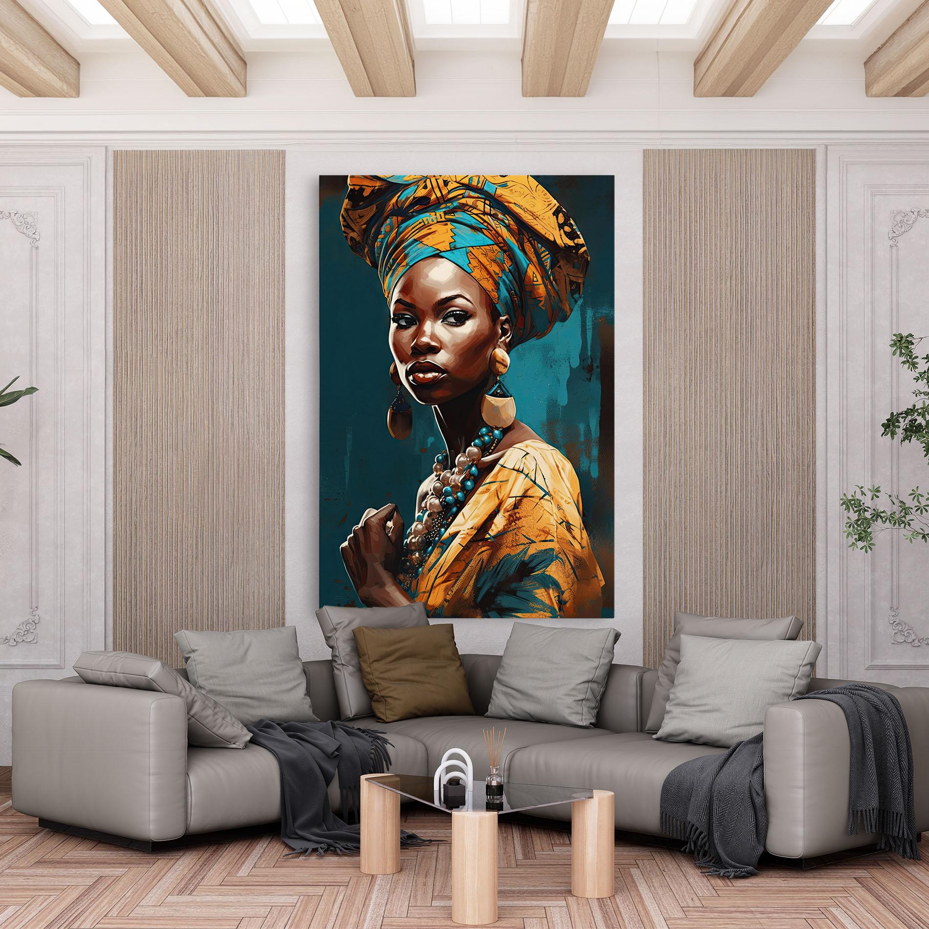 Картина на платно Azure Chic Woman mockup 6