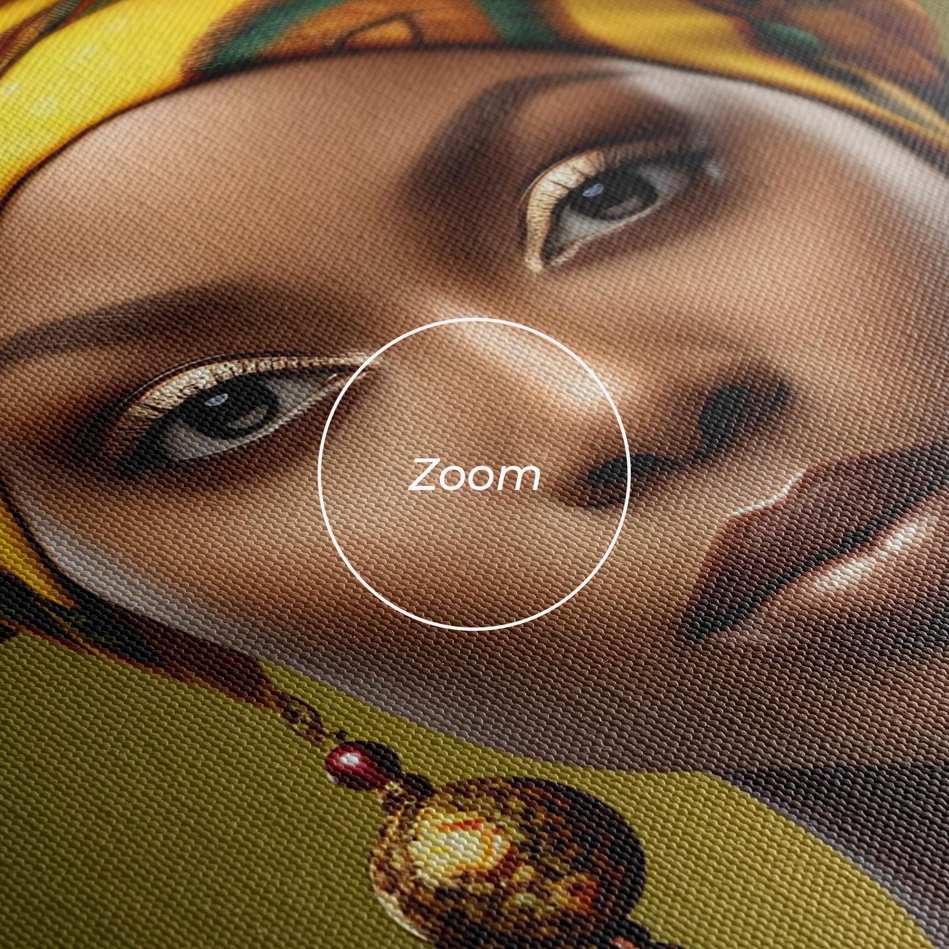 Картина на платно Yellow Scarf Woman mockup 3