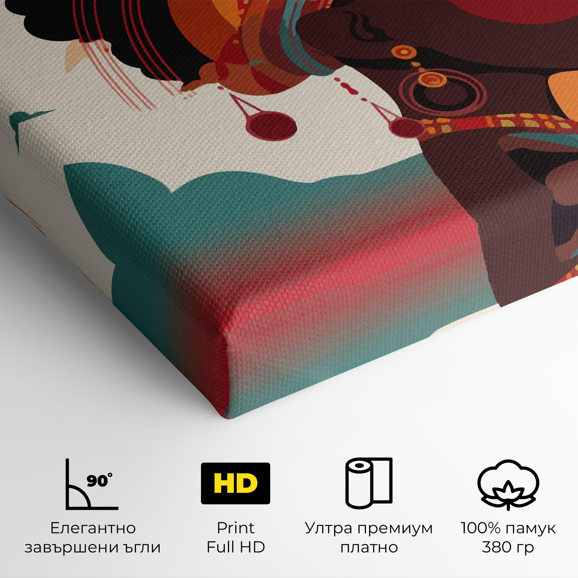 Картина на платно African Lady Art mockup 4