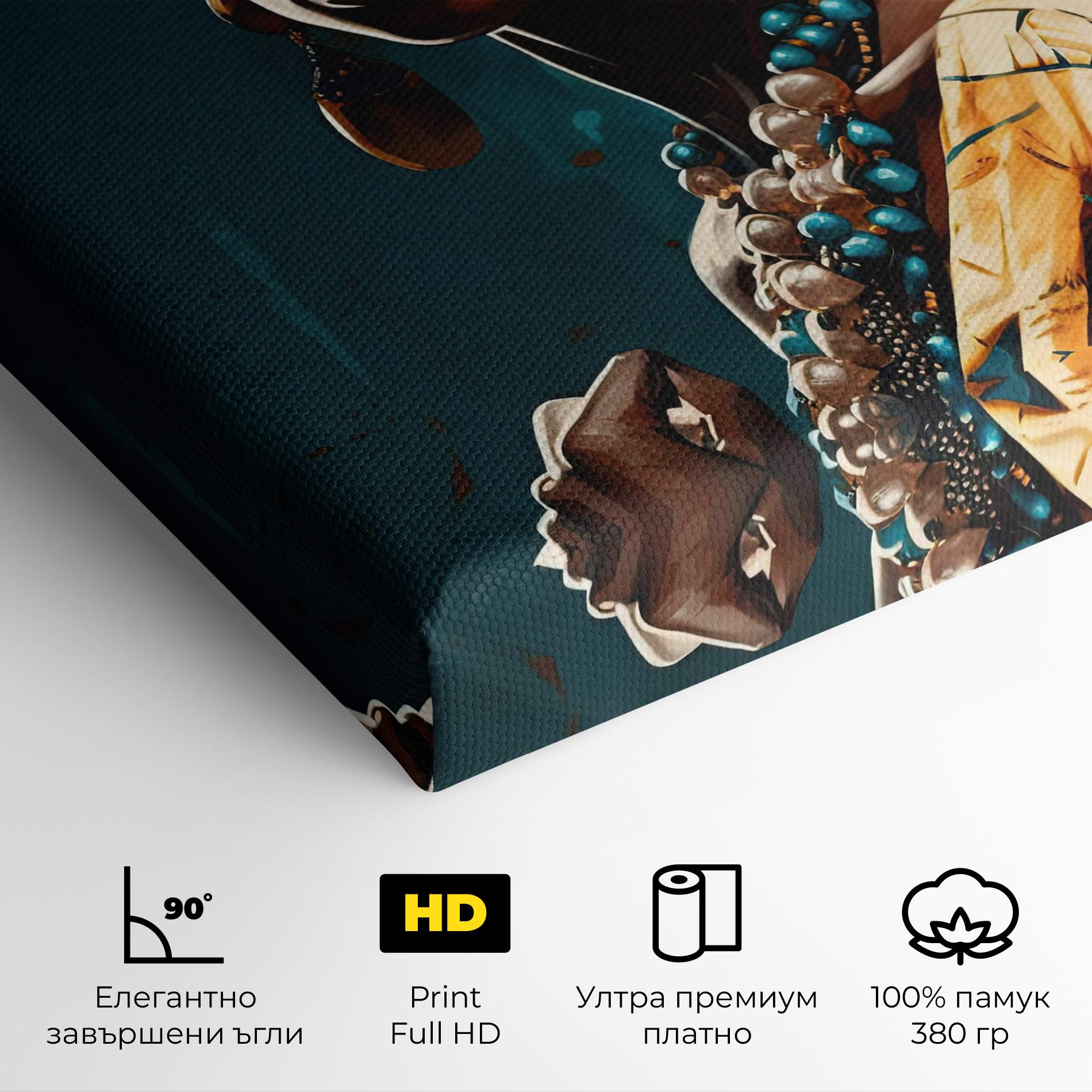 Картина на платно Azure Chic Woman mockup 4