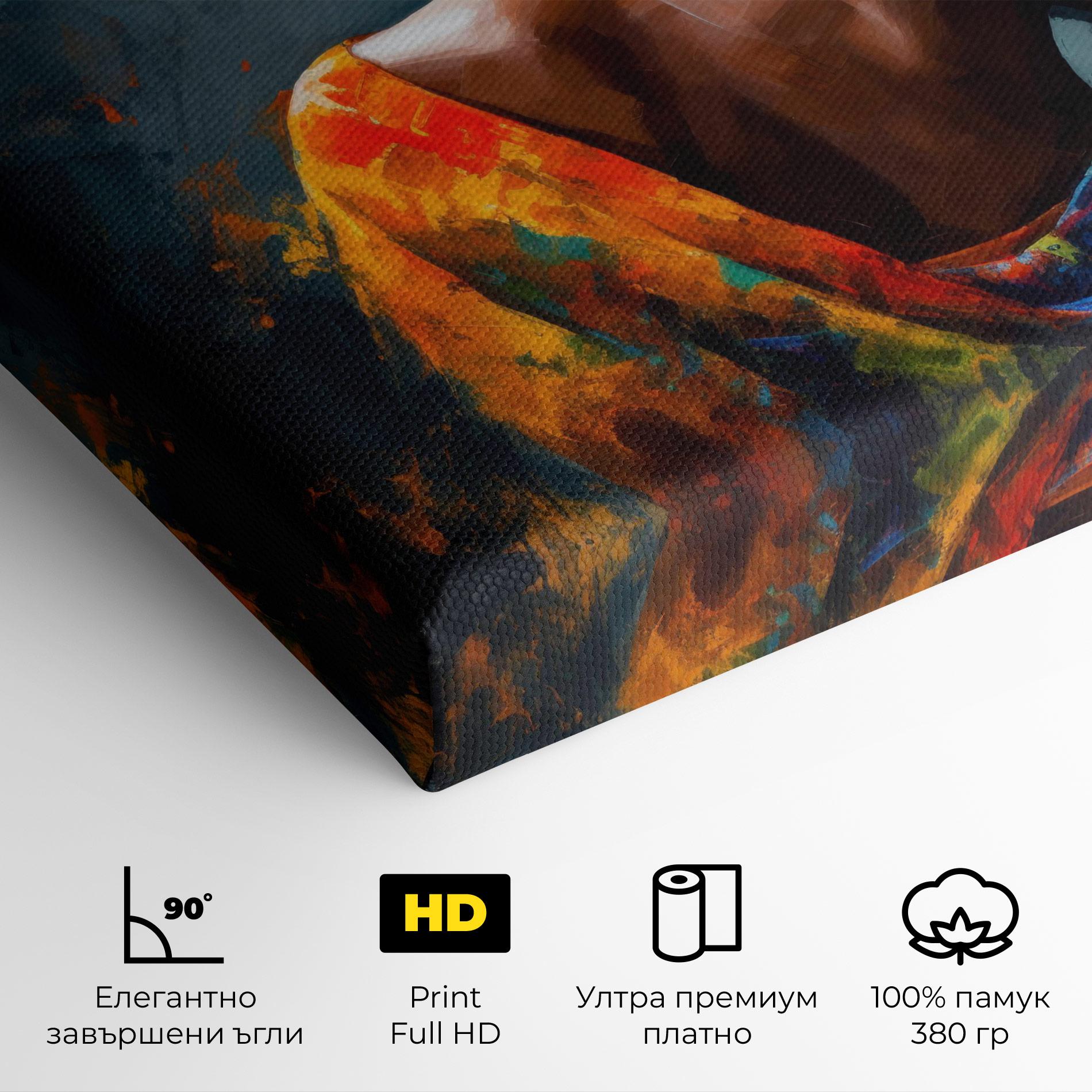 Картина на платно Colorful Turban Woman mockup 4