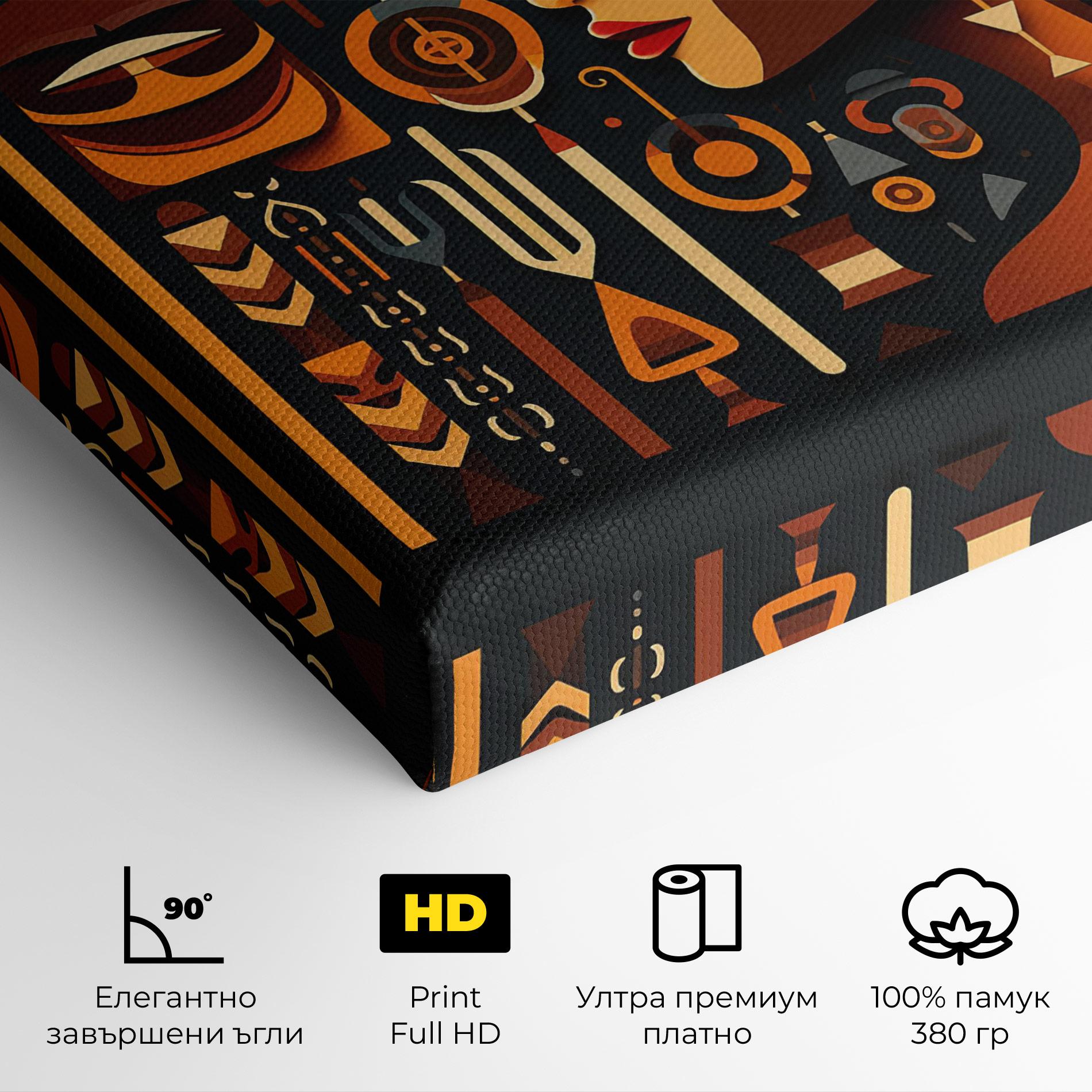 Картина на платно Old Cultural Elements mockup 4