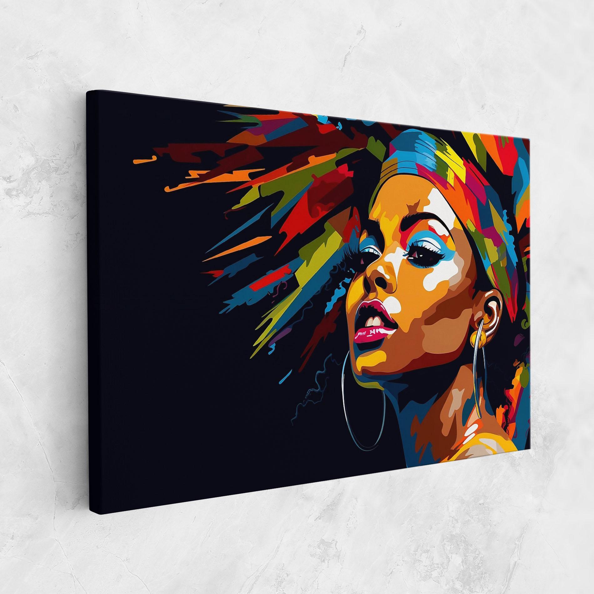Картина на платно African Woman Portrait mockup 1