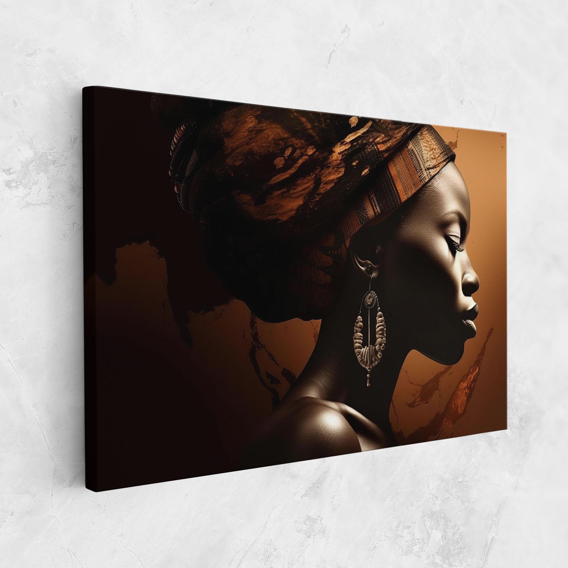 Картина на платно Interesting African Earrings mockup 1