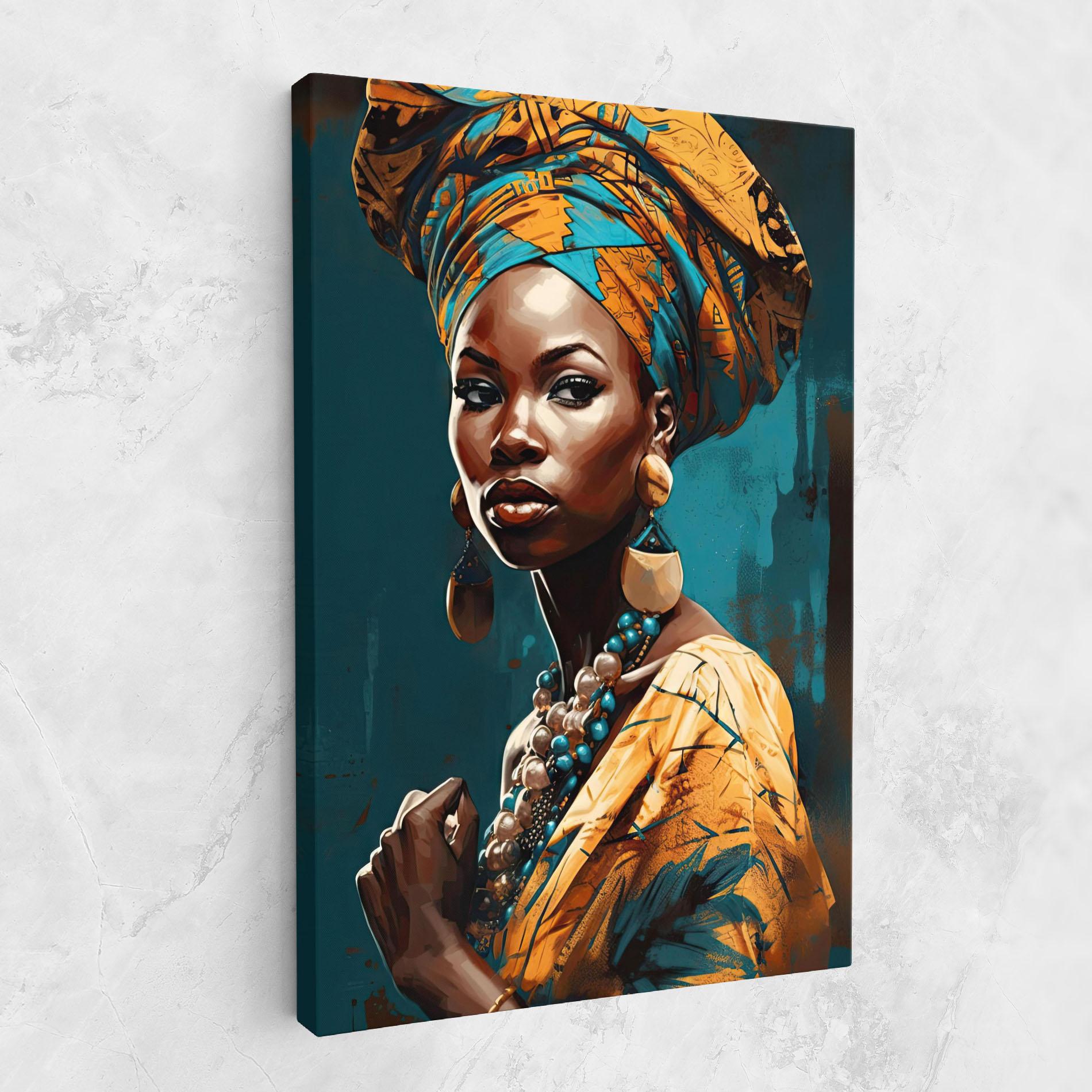 Картина на платно Azure Chic Woman mockup 1