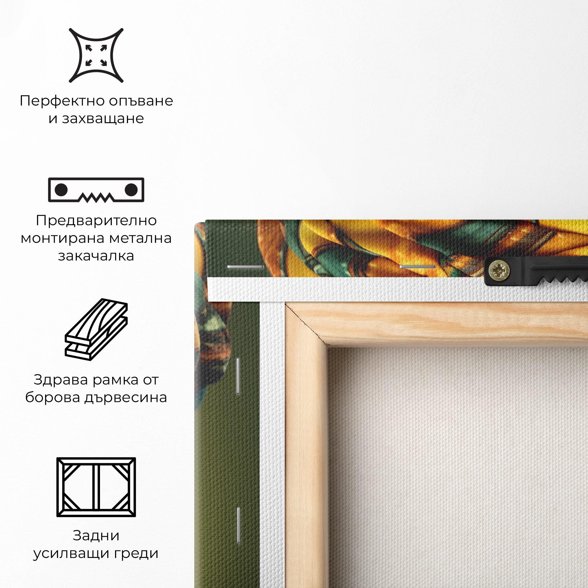 Картина на платно Yellow Scarf Woman mockup 5