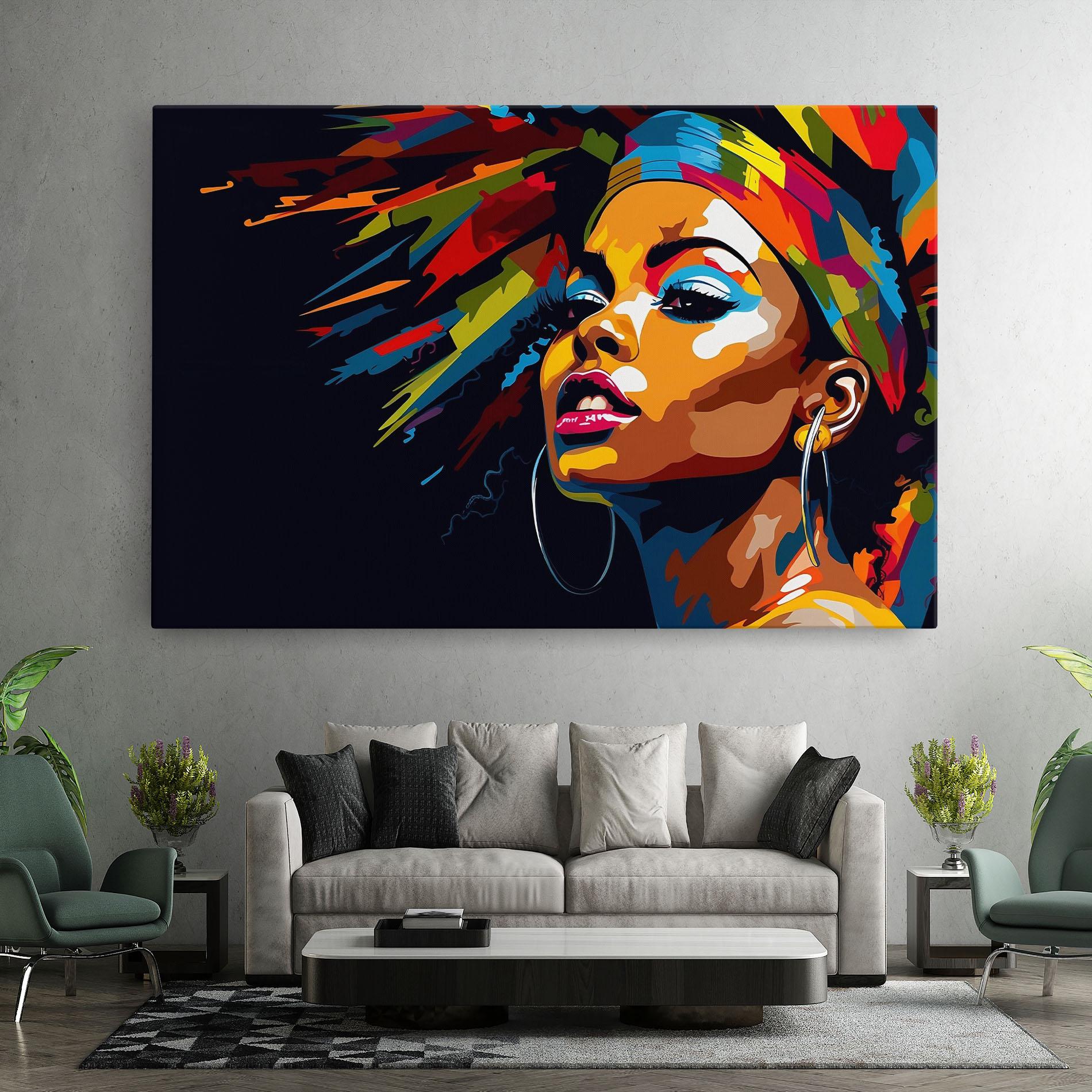 Картина на платно African Woman Portrait mockup 7