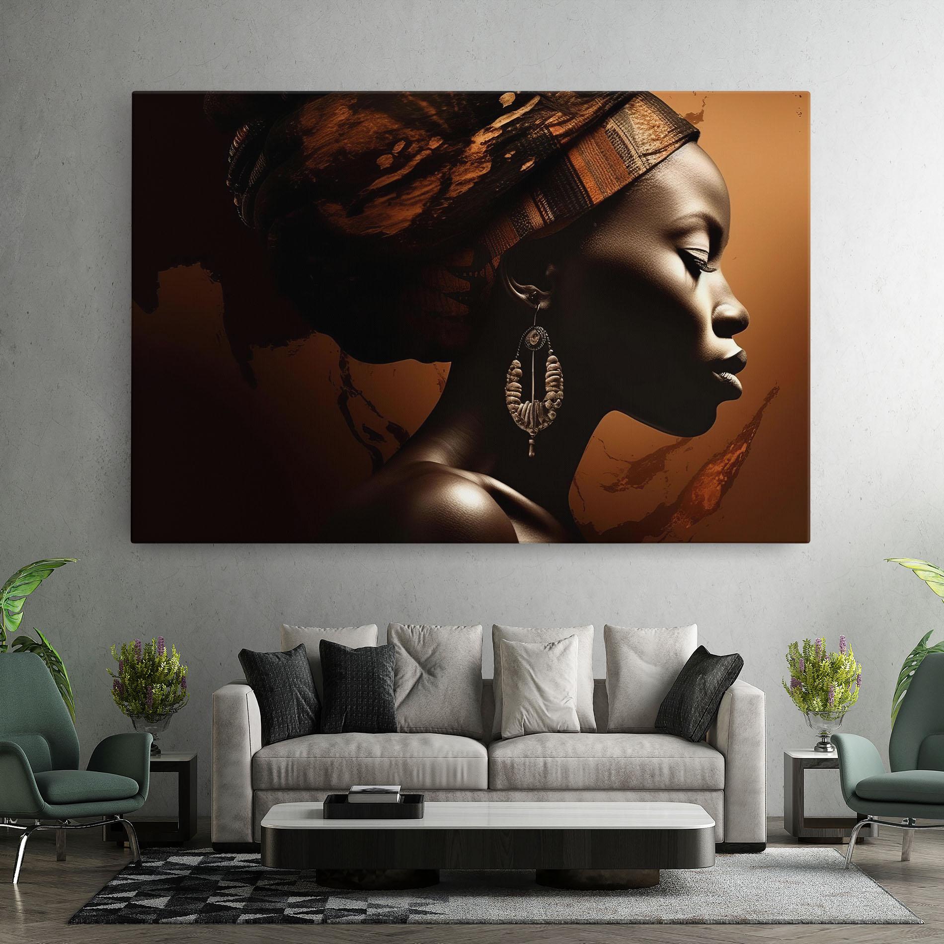 Картина на платно Interesting African Earrings mockup 7