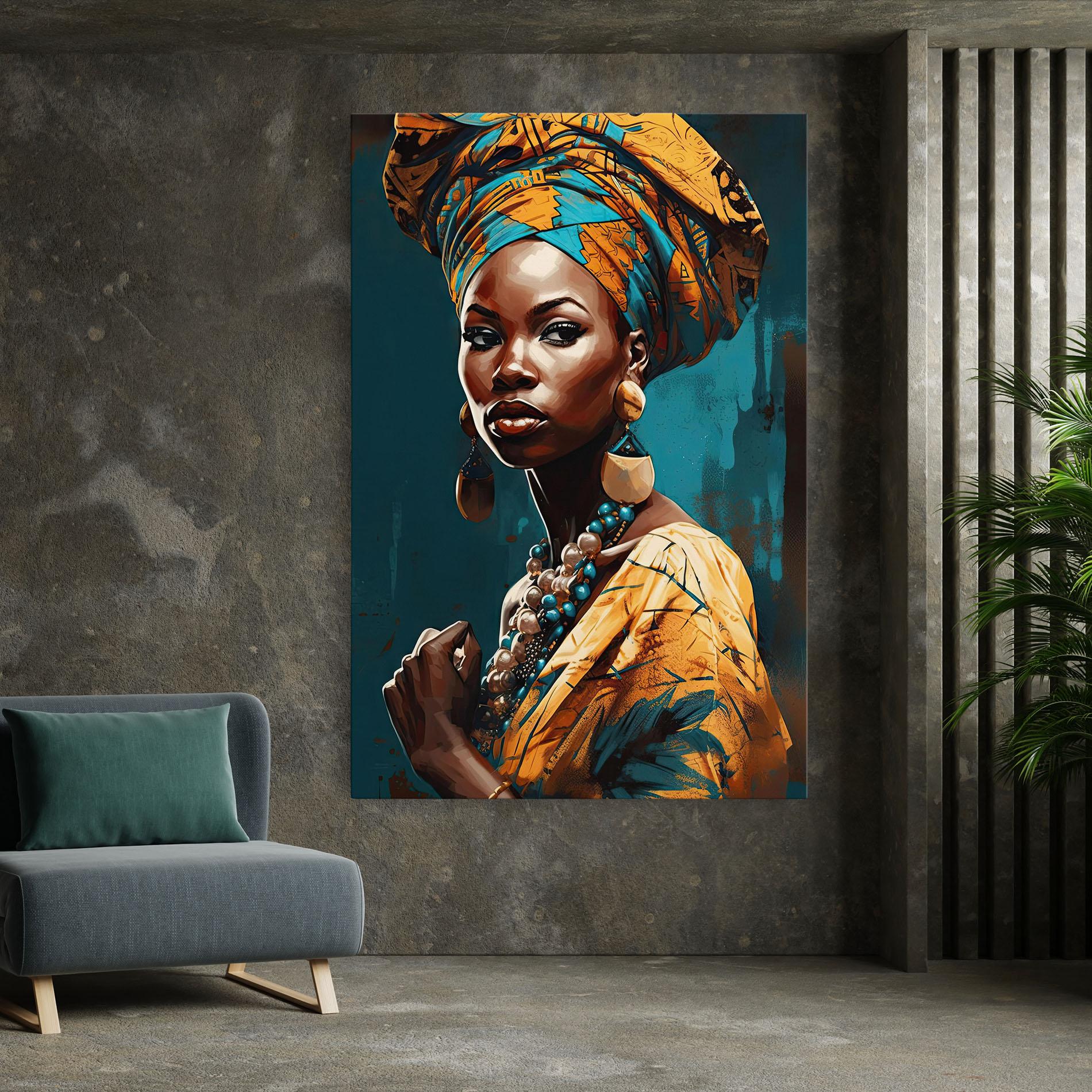 Картина на платно Azure Chic Woman mockup 7