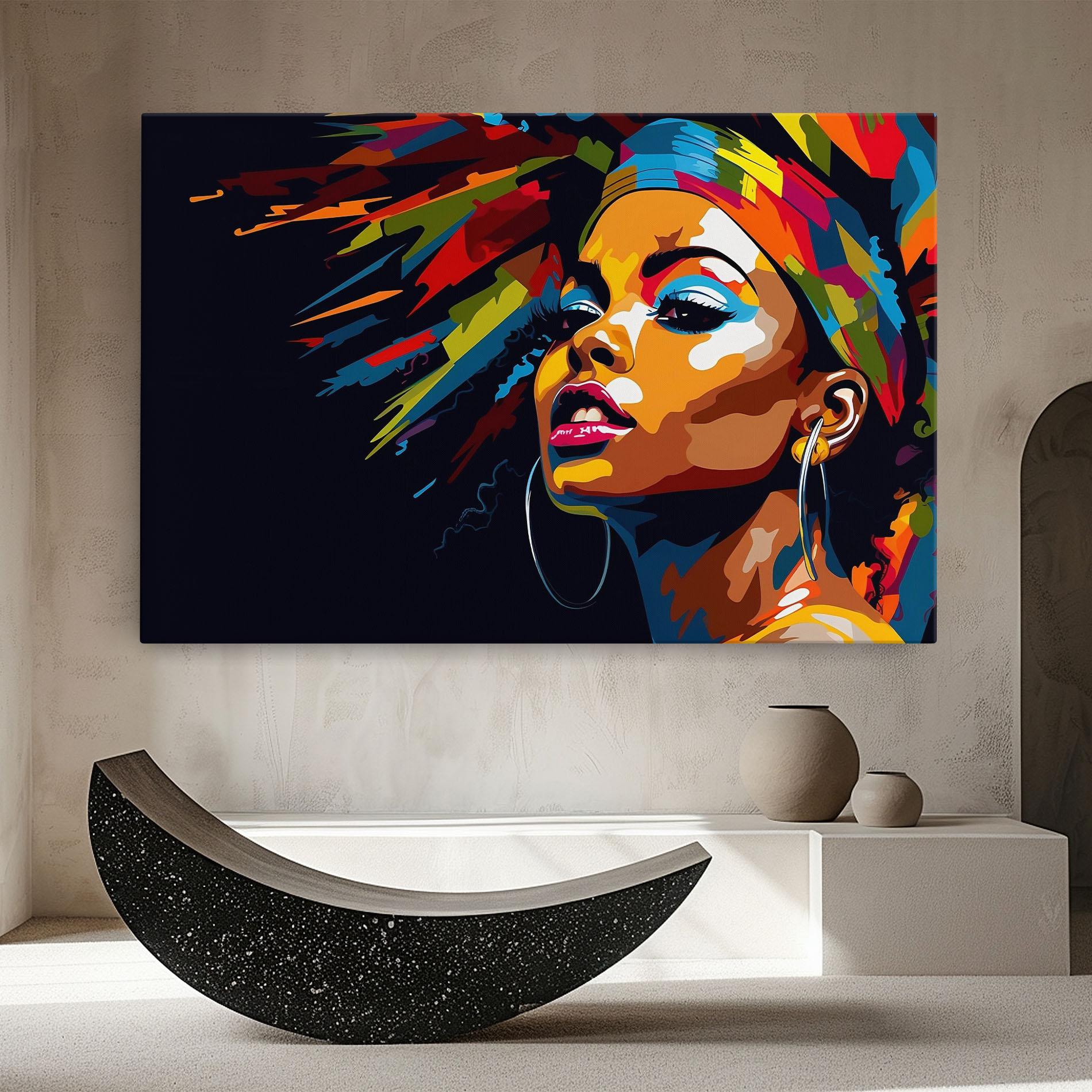 Картина на платно African Woman Portrait mockup 8