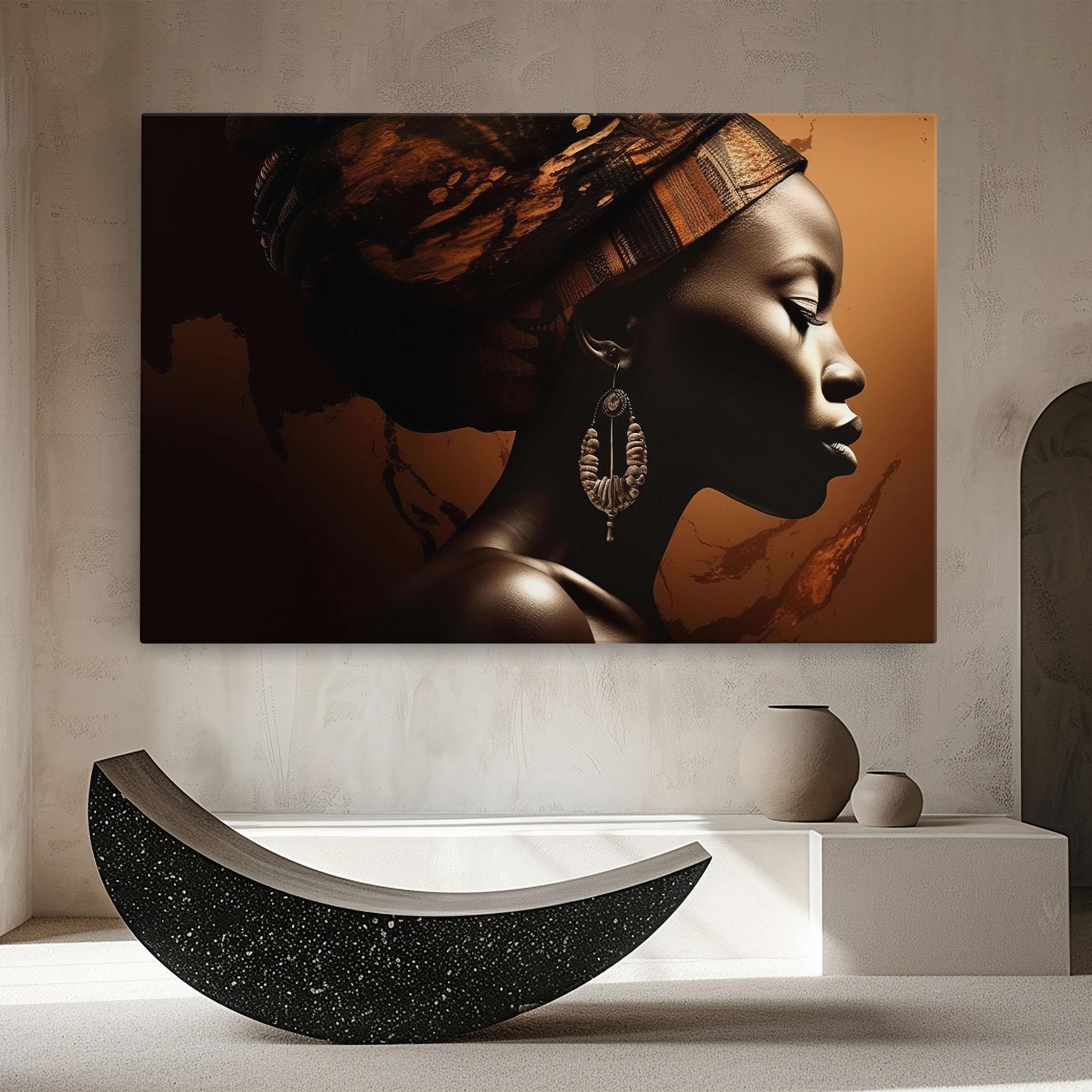Картина на платно Interesting African Earrings mockup 8