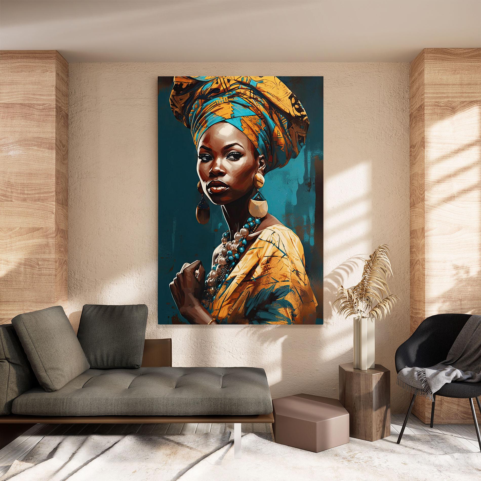 Картина на платно Azure Chic Woman mockup 8