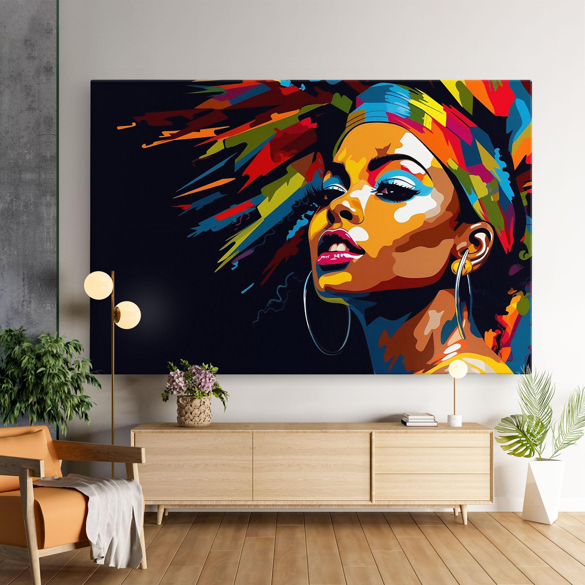 Картина на платно African Woman Portrait mockup 9