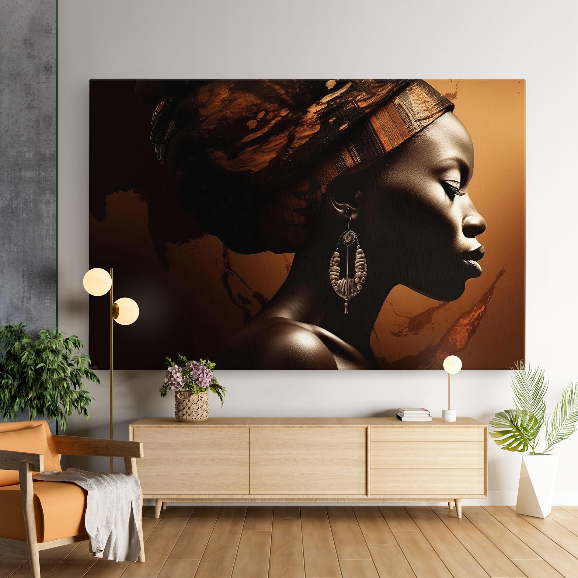 Картина на платно Interesting African Earrings mockup 9