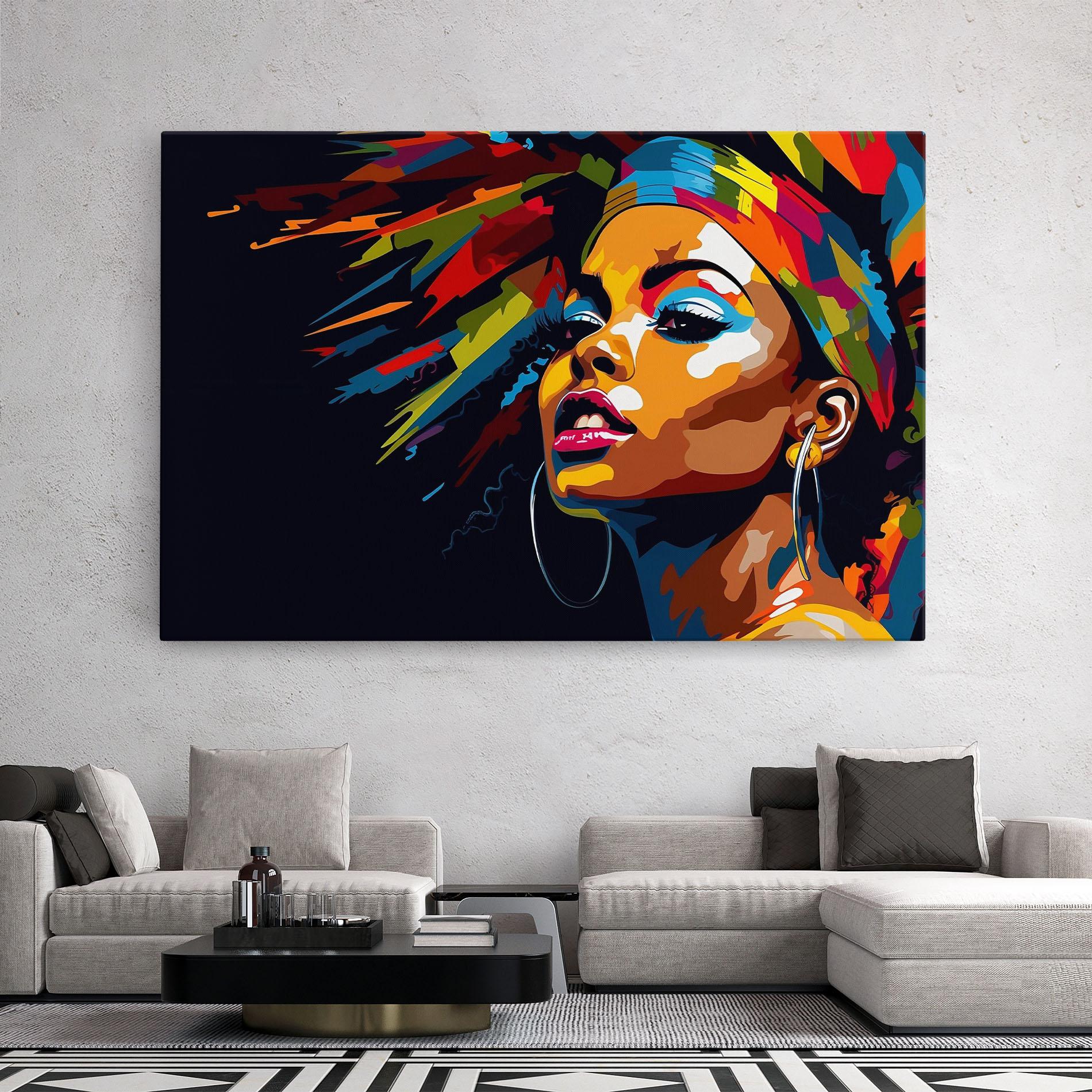 Картина на платно African Woman Portrait mockup 2