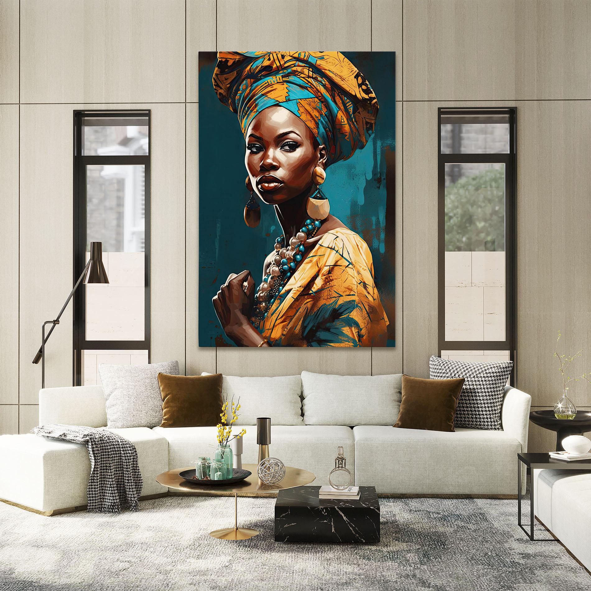 Картина на платно Azure Chic Woman mockup 2