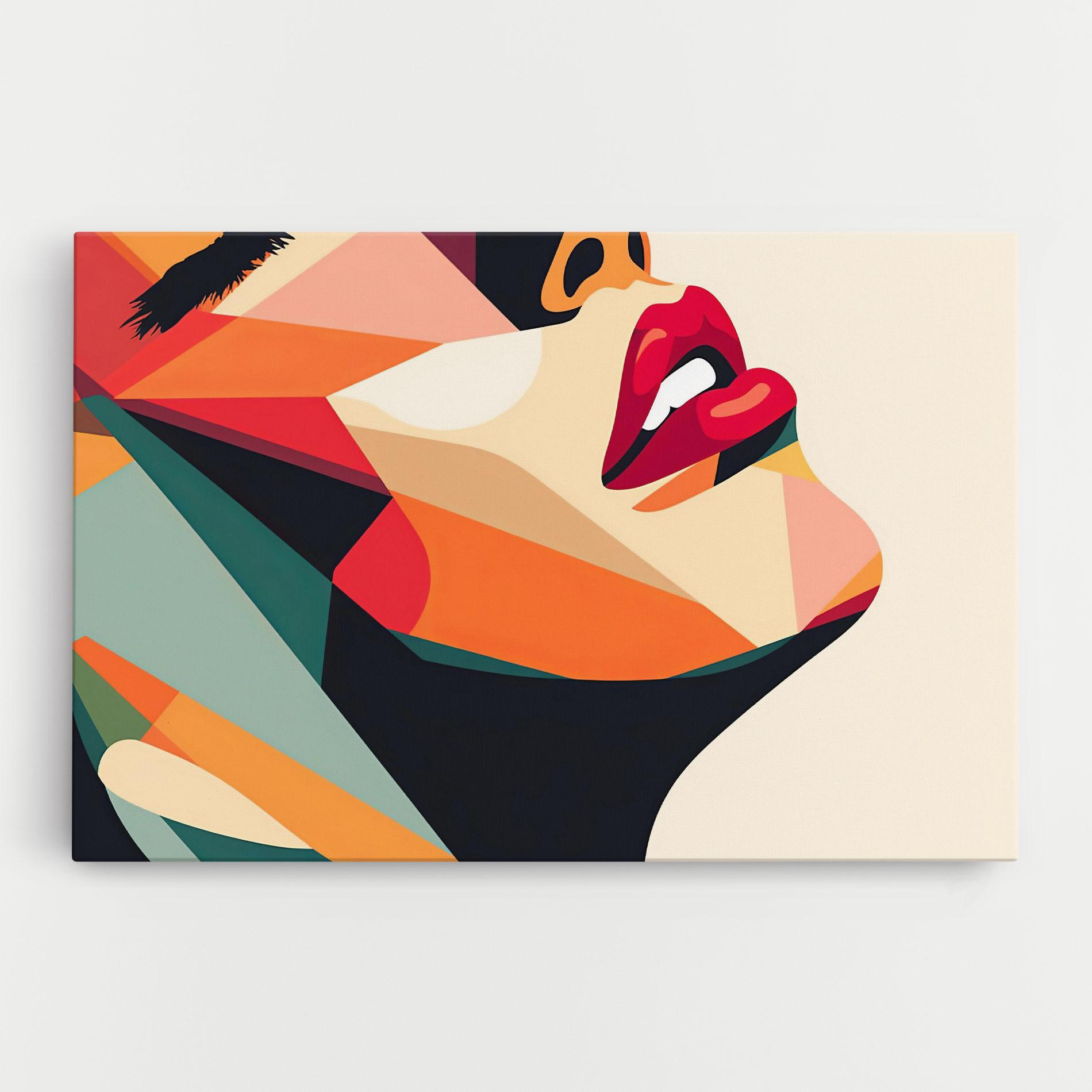 Картина на платно Abstract Lips mockup 0