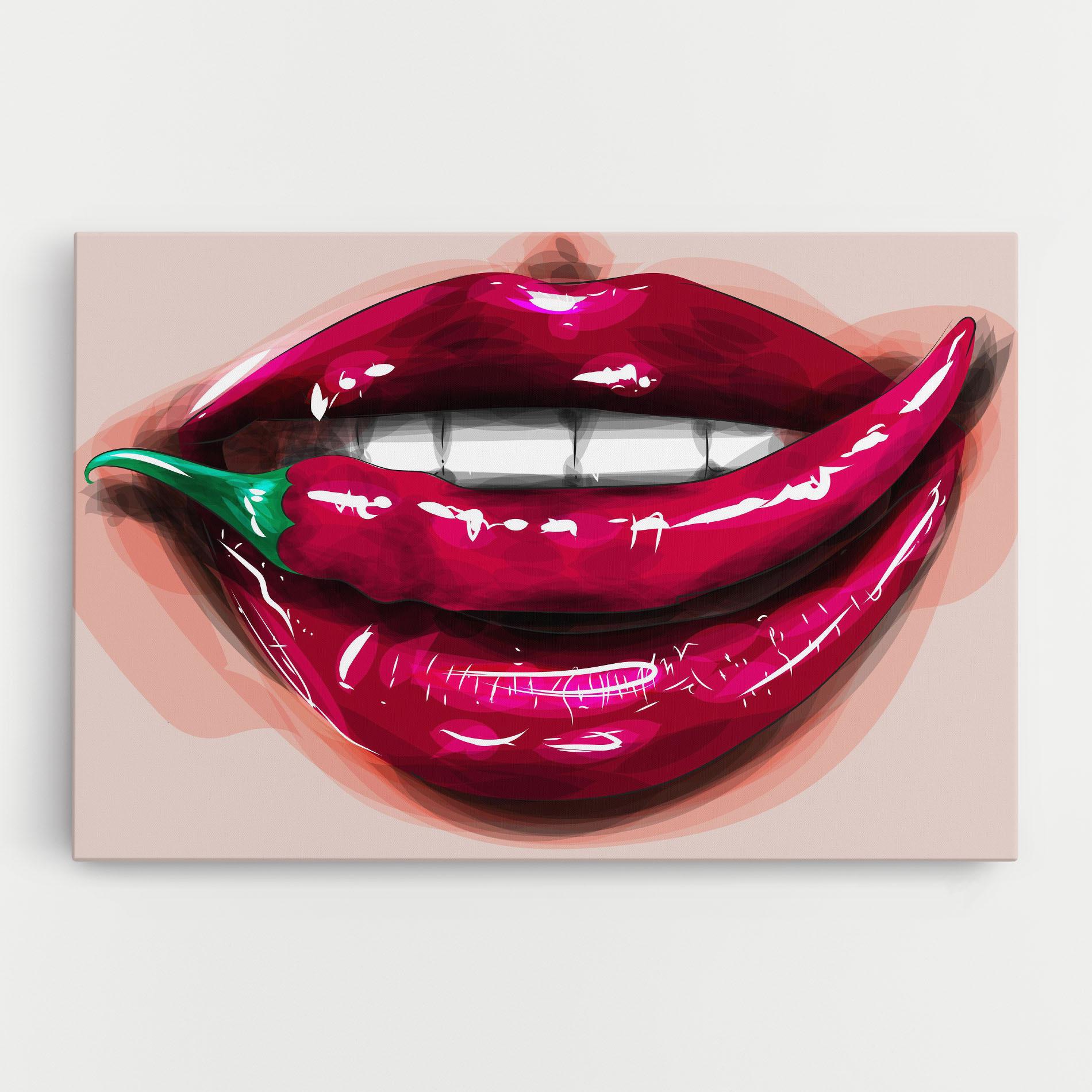 Картина на платно Chilli Lips mockup 0