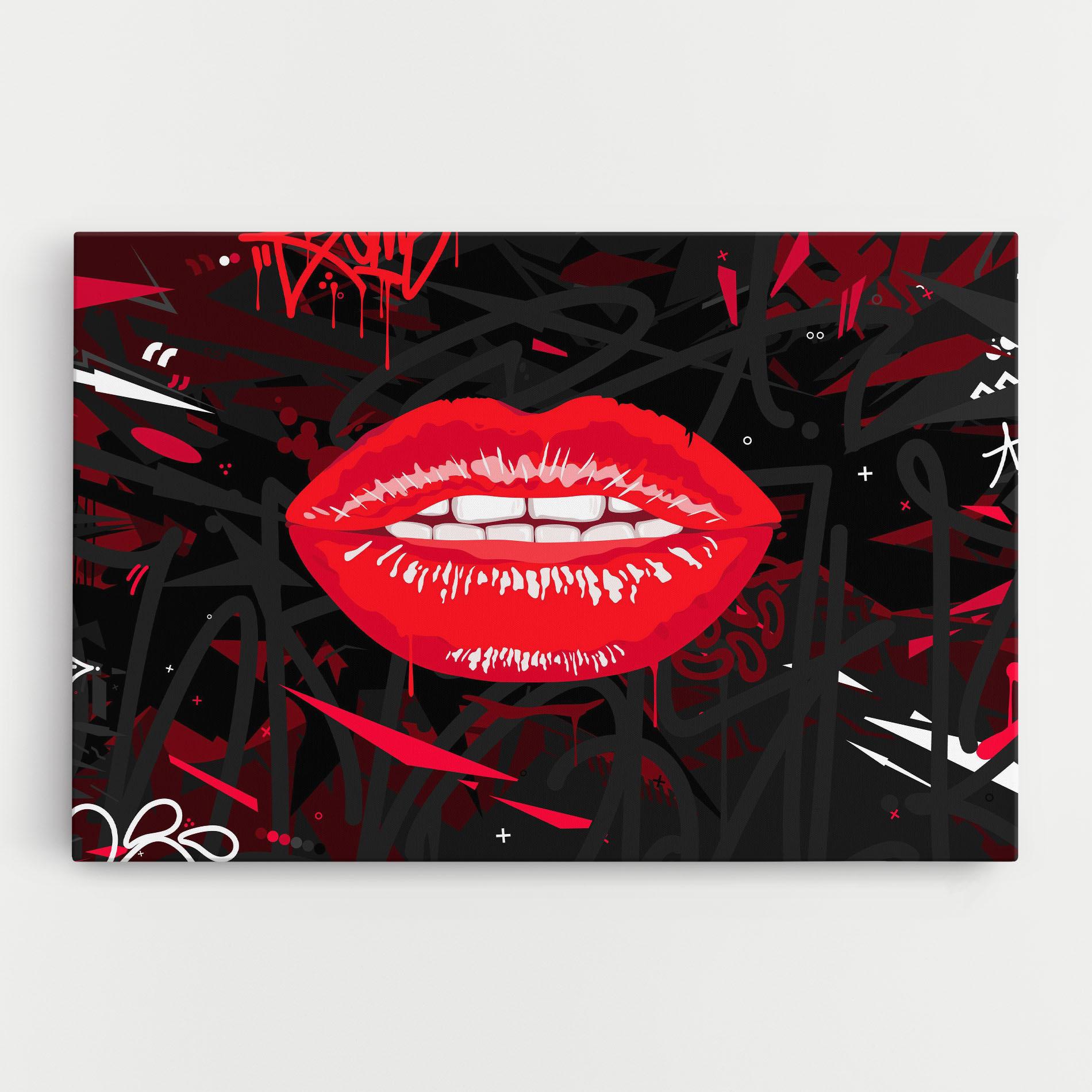 Картина на платно Graff Lips mockup 0