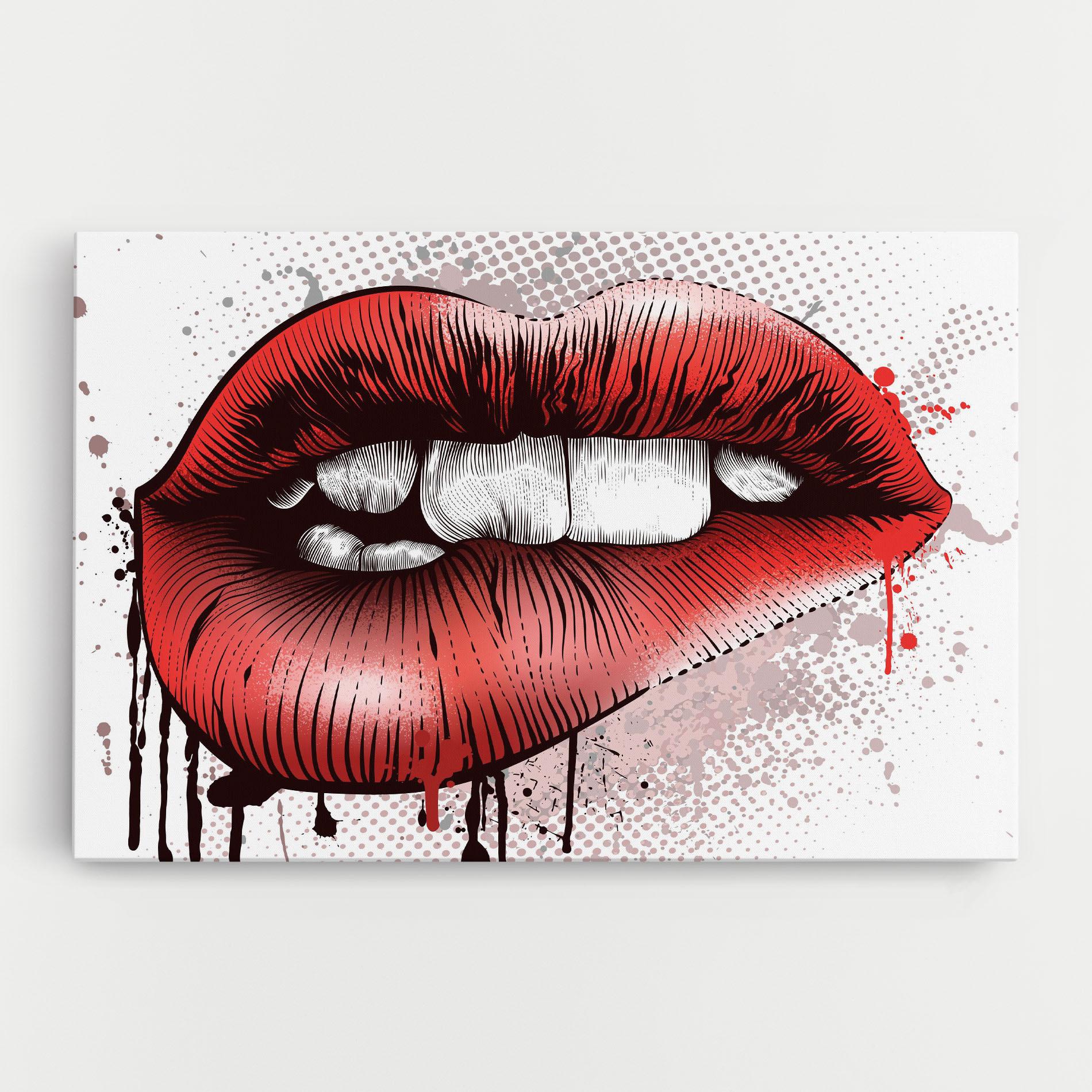 Картина на платно Lips Pop Artistic mockup 0