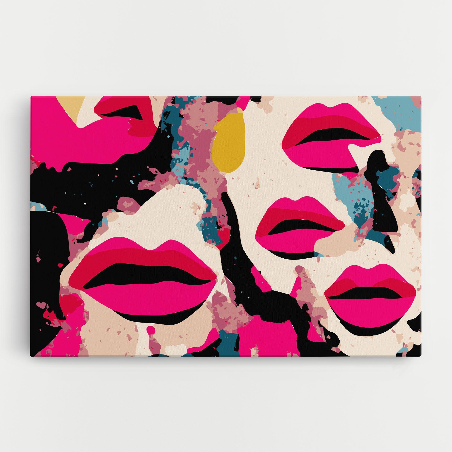 Картина на платно Pink Lips mockup 0